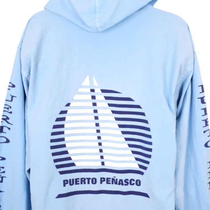 Vintage VINTAGE Puerto Penasco Shirt Hoodie Mens Size XL Blue Full Zip Travel Cotton Size US XL / EU 56 / 4 - 2 Thumbnail