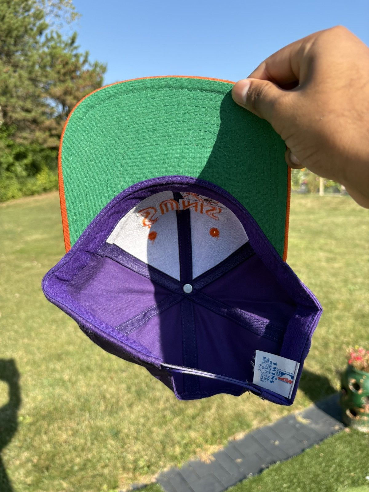 Twins Enterprise Inc. Phoenix Suns NBA Twins Vintage 90s Logo Script Snapback Hat Size ONE SIZE - 7 Thumbnail