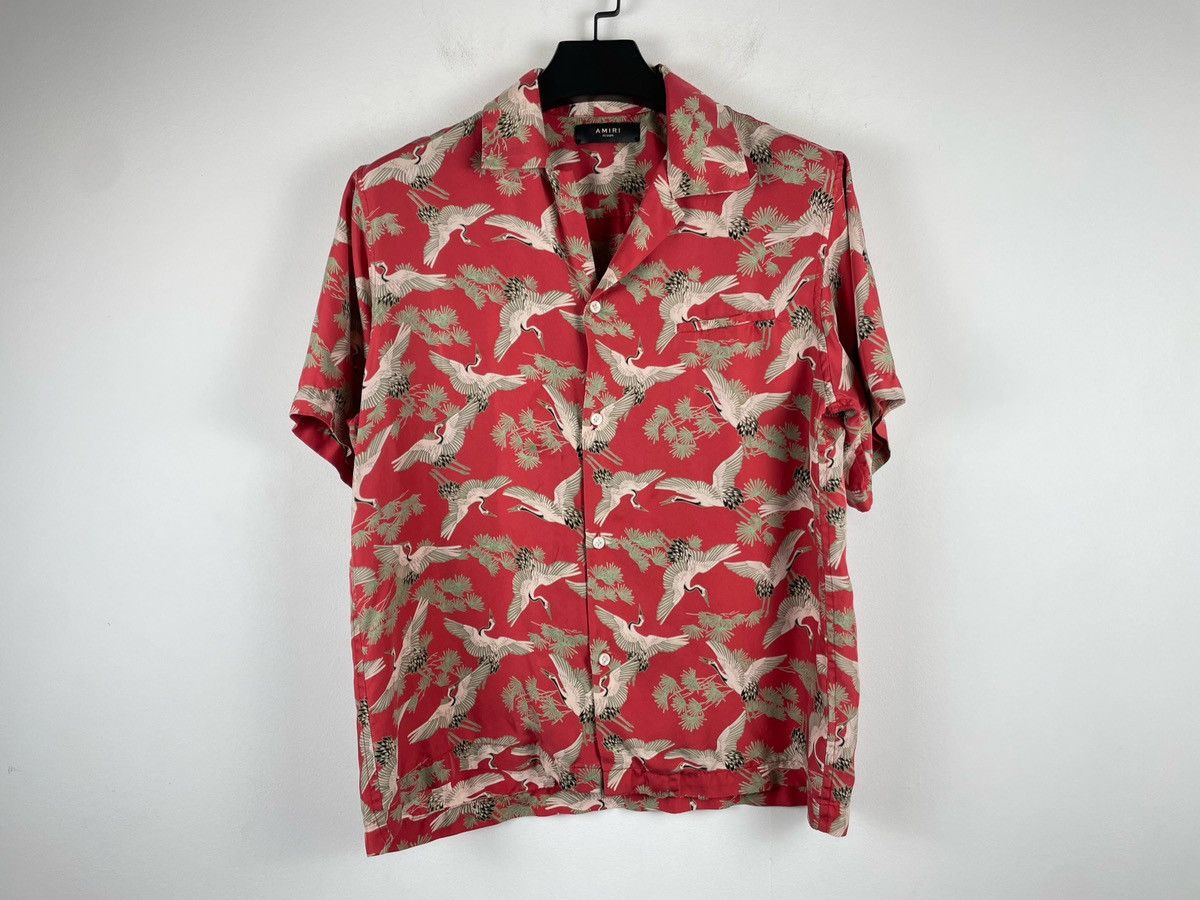 Amiri Amiri Silk Crane Button Shirt Size US M / EU 48-50 / 2 - 5 Thumbnail