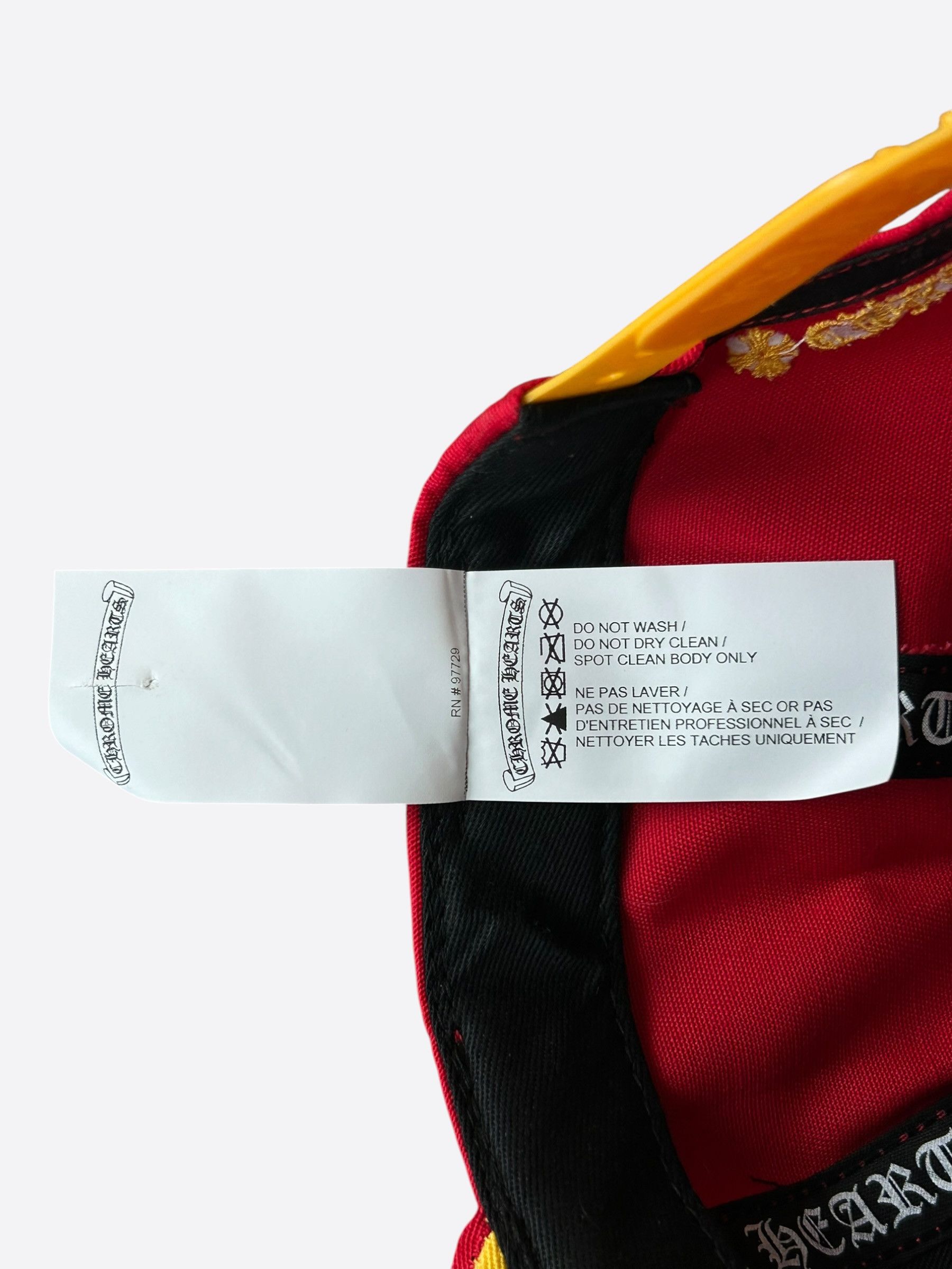 Chrome Hearts Chrome Hearts Red & Yellow CH Logo Hat Size ONE SIZE - 6 Thumbnail