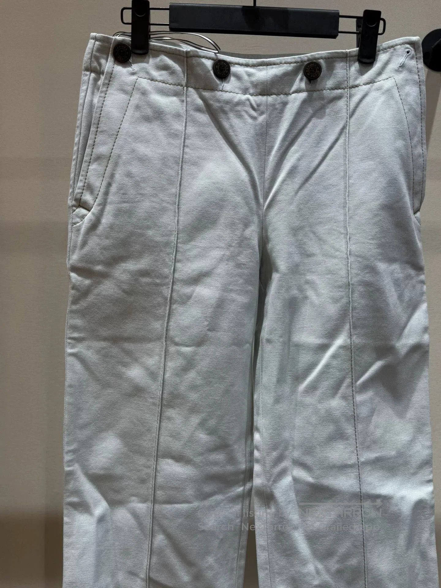 Hermes Hermès White Women's Casual Pants. Size US 34 / EU 50 - 2 Thumbnail