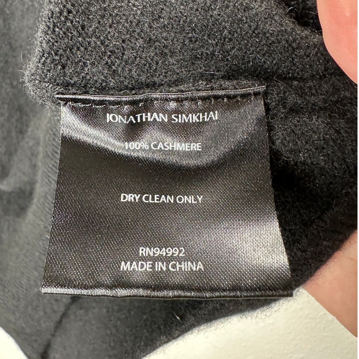 Jonathan Simkhai Jonathan Simkhai Black Mackenzie Mock Neck Cashmere Sweater Size S / US 4 / IT 40 - 8 Thumbnail