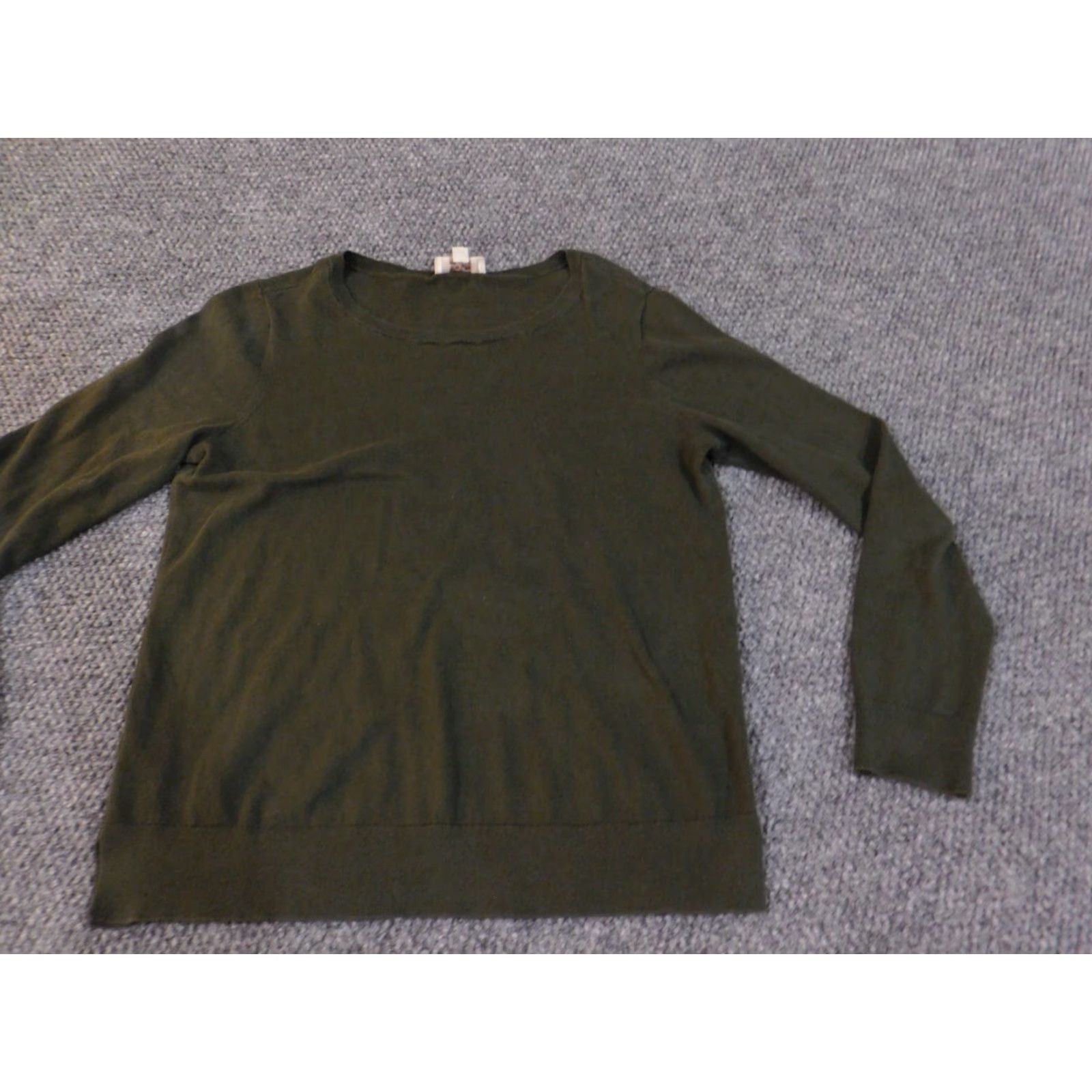 Loft LOFT Sweater Medium Green Pullover Round Neck Womens Regular Cotton Knit Stretch Knit Pattern Vintage: No Size M / US 6-8 / IT 42-44 - 5 Thumbnail