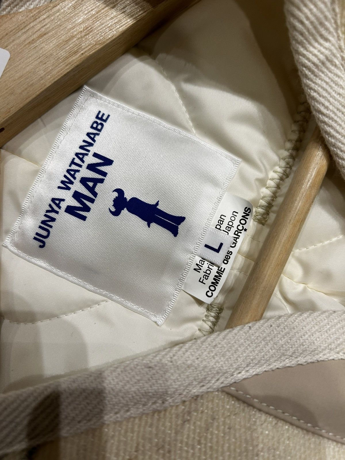 Comme des Garcons CDG Junya Watanabe Fringe Trimmed Striped Jacket Size US XL / EU 56 / 4 - 3 Thumbnail