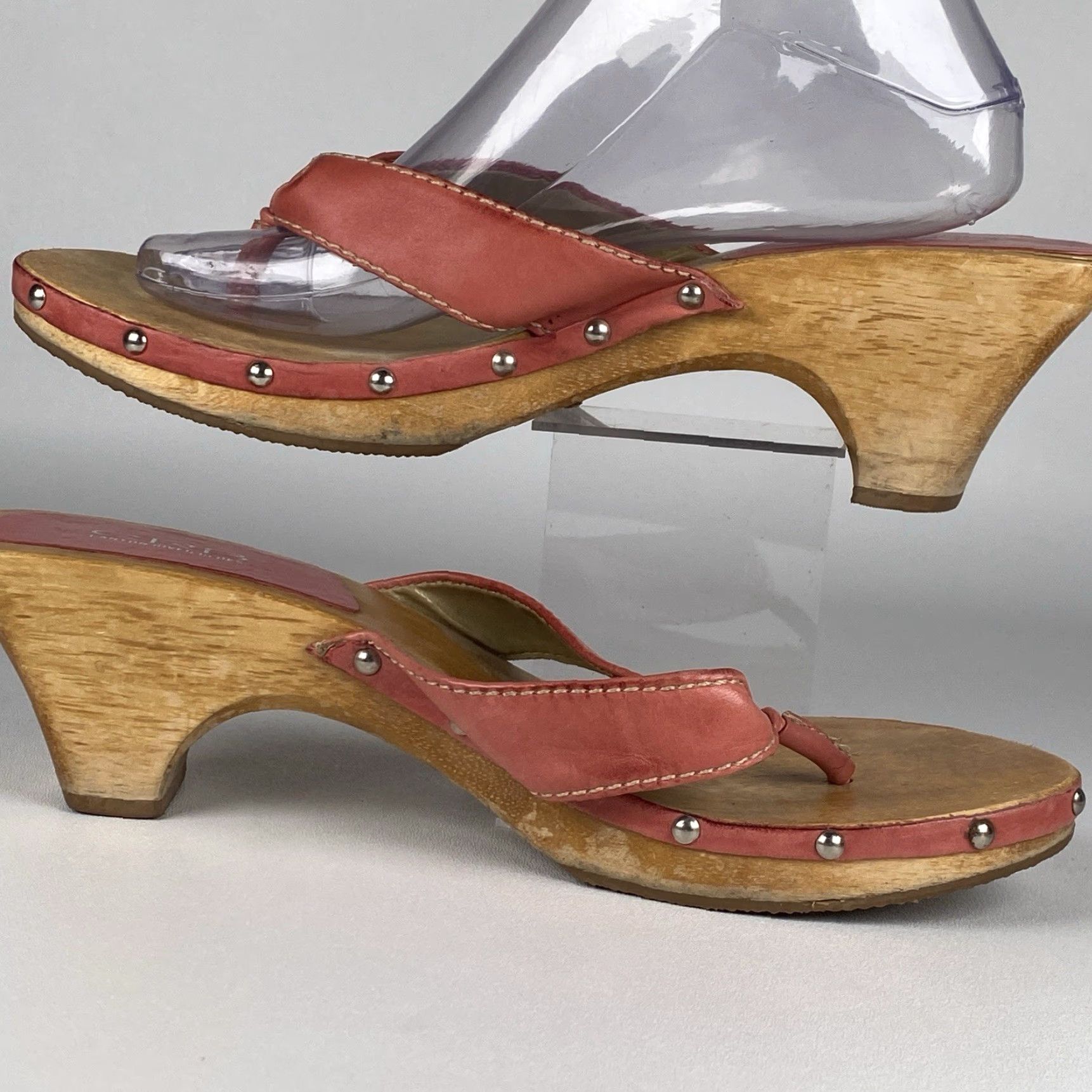 Pinko KIARA SHOES CLOGS Women’s Pink Patent Leather 11 M Handmade Slim Heel Pointed Open Toe Solid Colour Leather/Synthetic Upper Fall Spring Summer Women Size US 11 / IT 41 - 6 Thumbnail