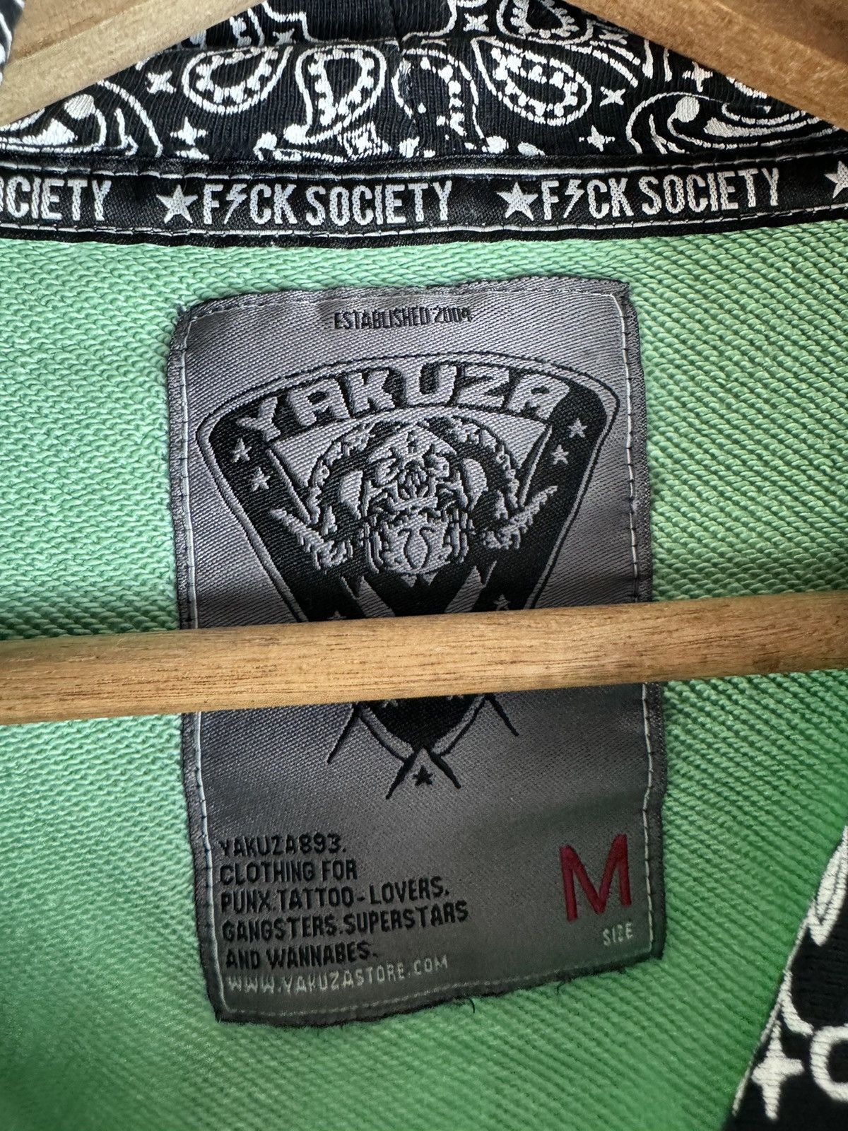 Japanese Brand VINTAGE Y2K YAKUZA FUCK ALL OVER PRINTED AMAZING RARE HOODIE Size US M / EU 48-50 / 2 - 3 Thumbnail