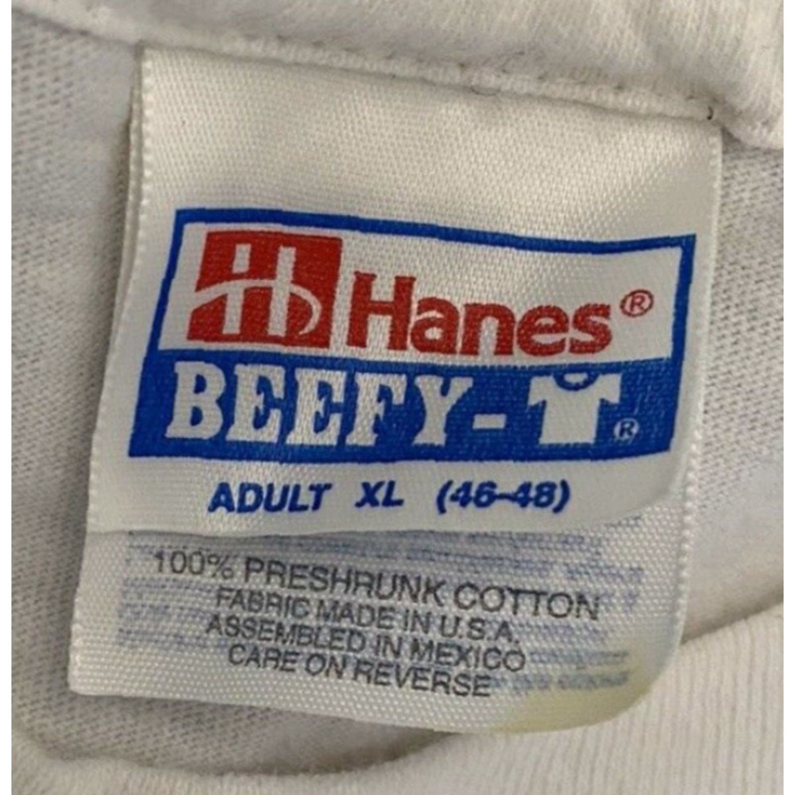 Hanes VINTAGE Hanes Beefy T-Shirt Hawaii Flowers White XL Adult Short Sleeve Men's 46-48 Size US XL / EU 56 / 4 - 4 Thumbnail