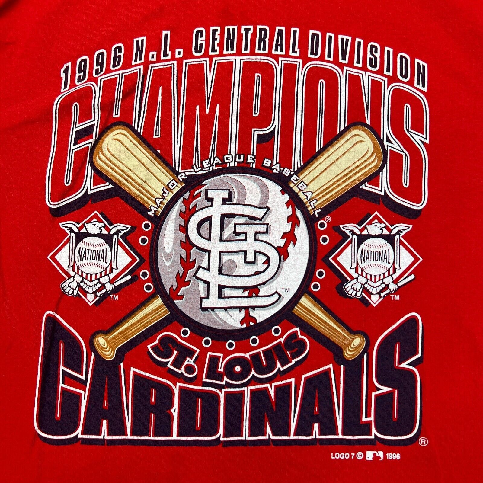 Logo 7 × MLB × Vintage VTG 1996 Logo 7 St Louis Cardinals T Shirt Baseball MLB Tee Size US L / EU 52-54 / 3 - 3 Thumbnail