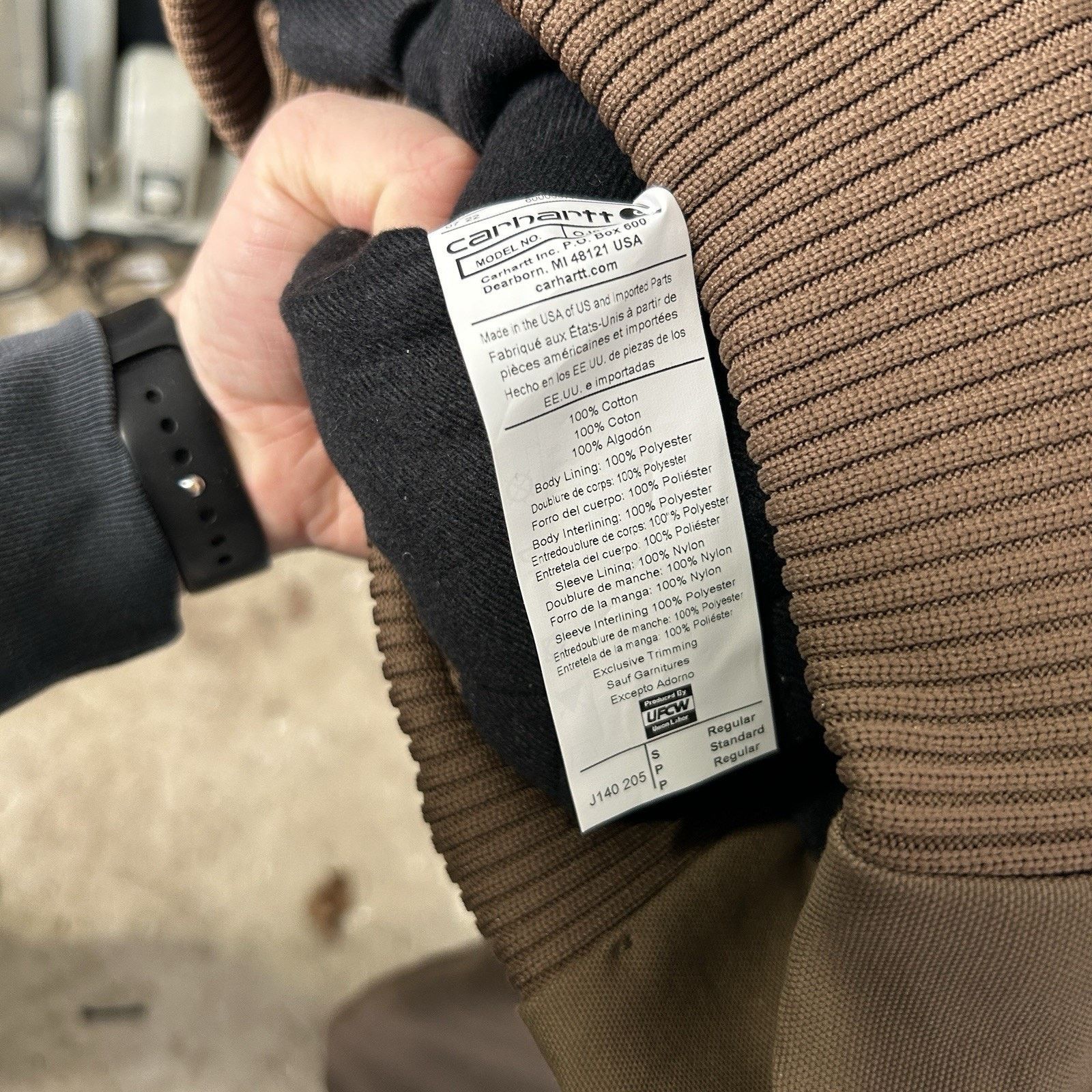 Carhartt Carhartt Flannel-Lined Hooded Active Jacket “Coffee Brown” Size US S / EU 44-46 / 1 - 8 Thumbnail