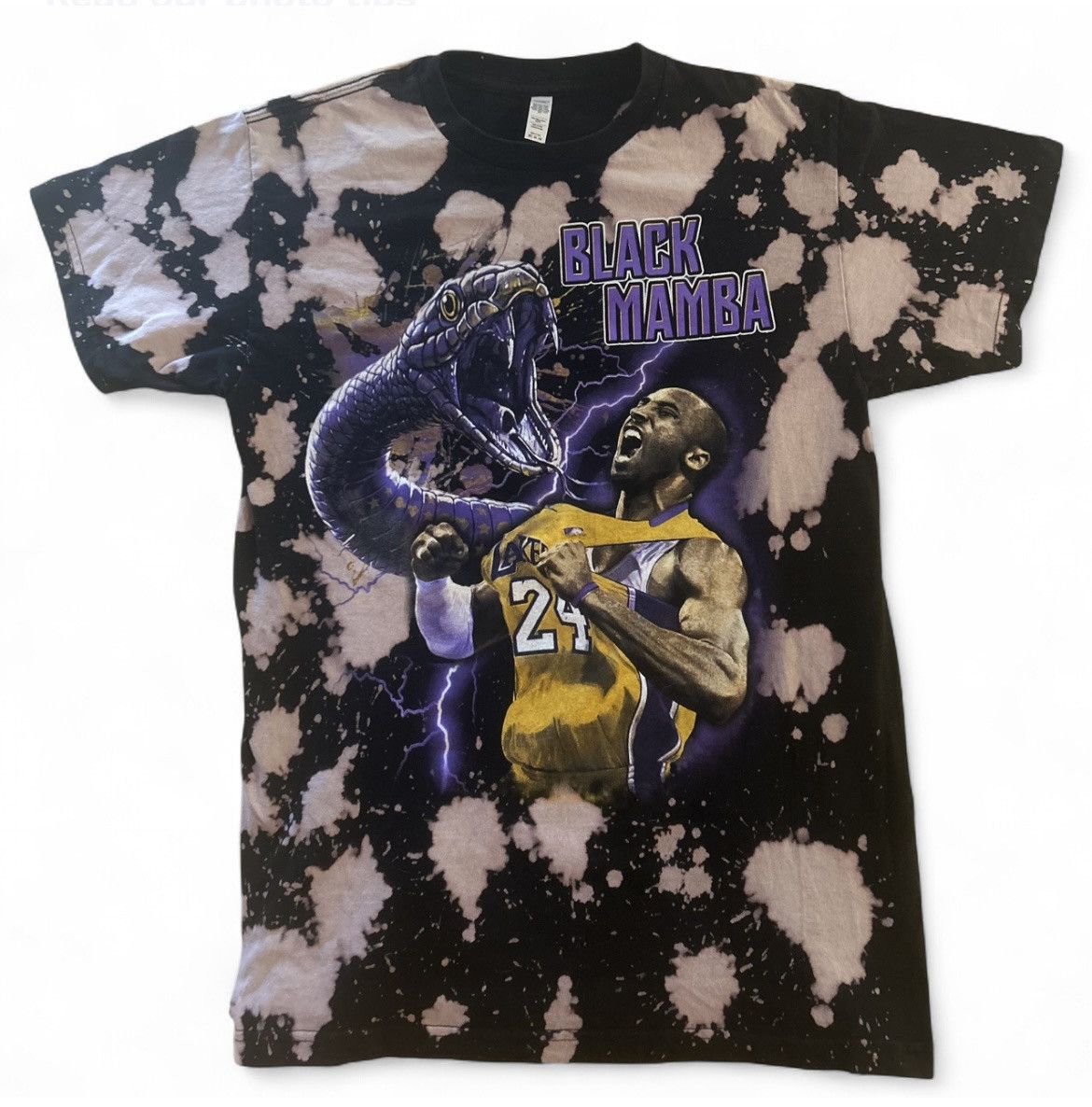 Gildan Bleached Kobe Bryant “Black Mamba” Tie-Dye Shirt Size Medium Size US M / EU 48-50 / 2 - 1 Thumbnail