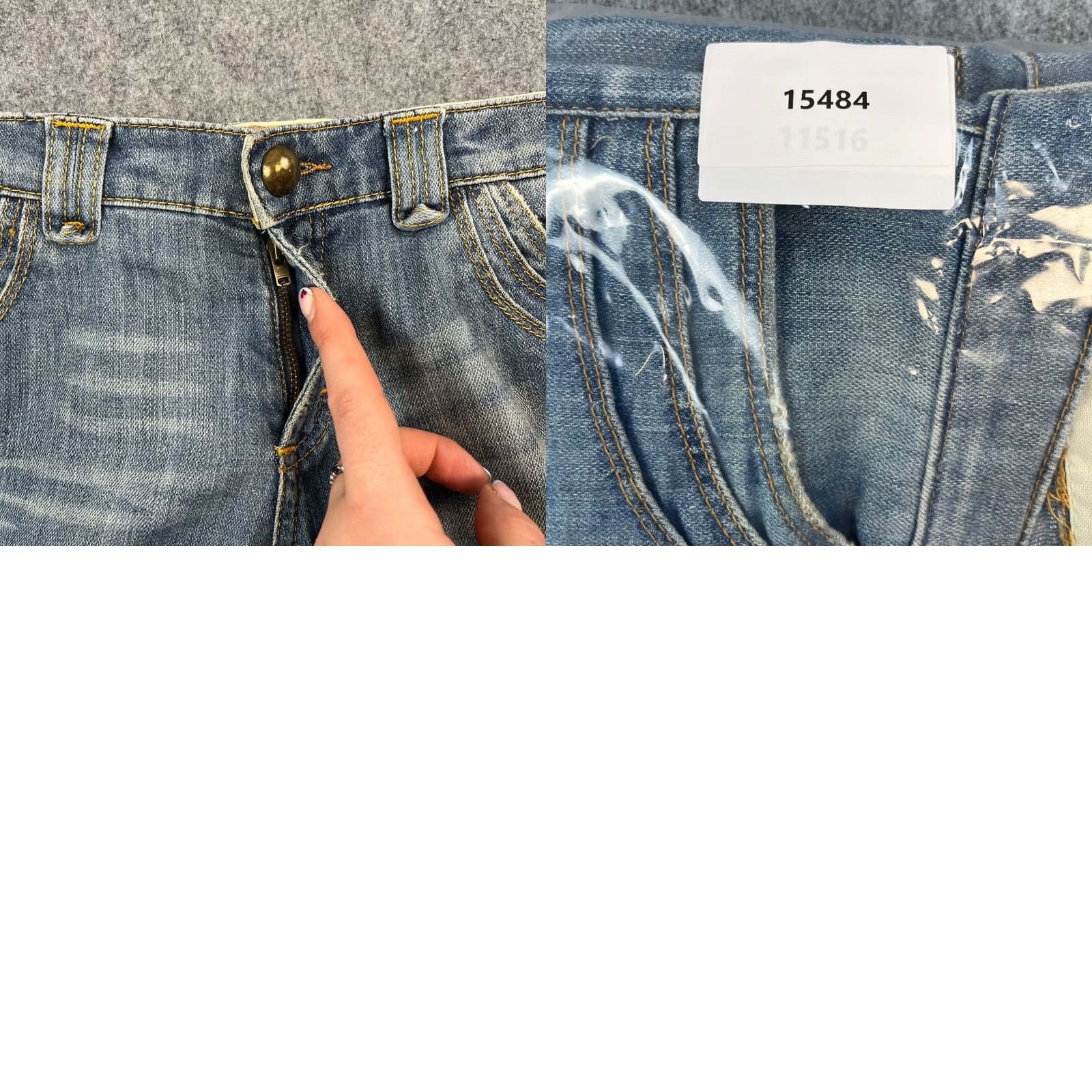 Dolce & Gabbana VINTAGE Dolce&Gabbana Jeans 34 30 UK 14 Whiskers Mid Wash Blue Fray Hem Size 36" / US 14 / IT 50 - 9 Thumbnail
