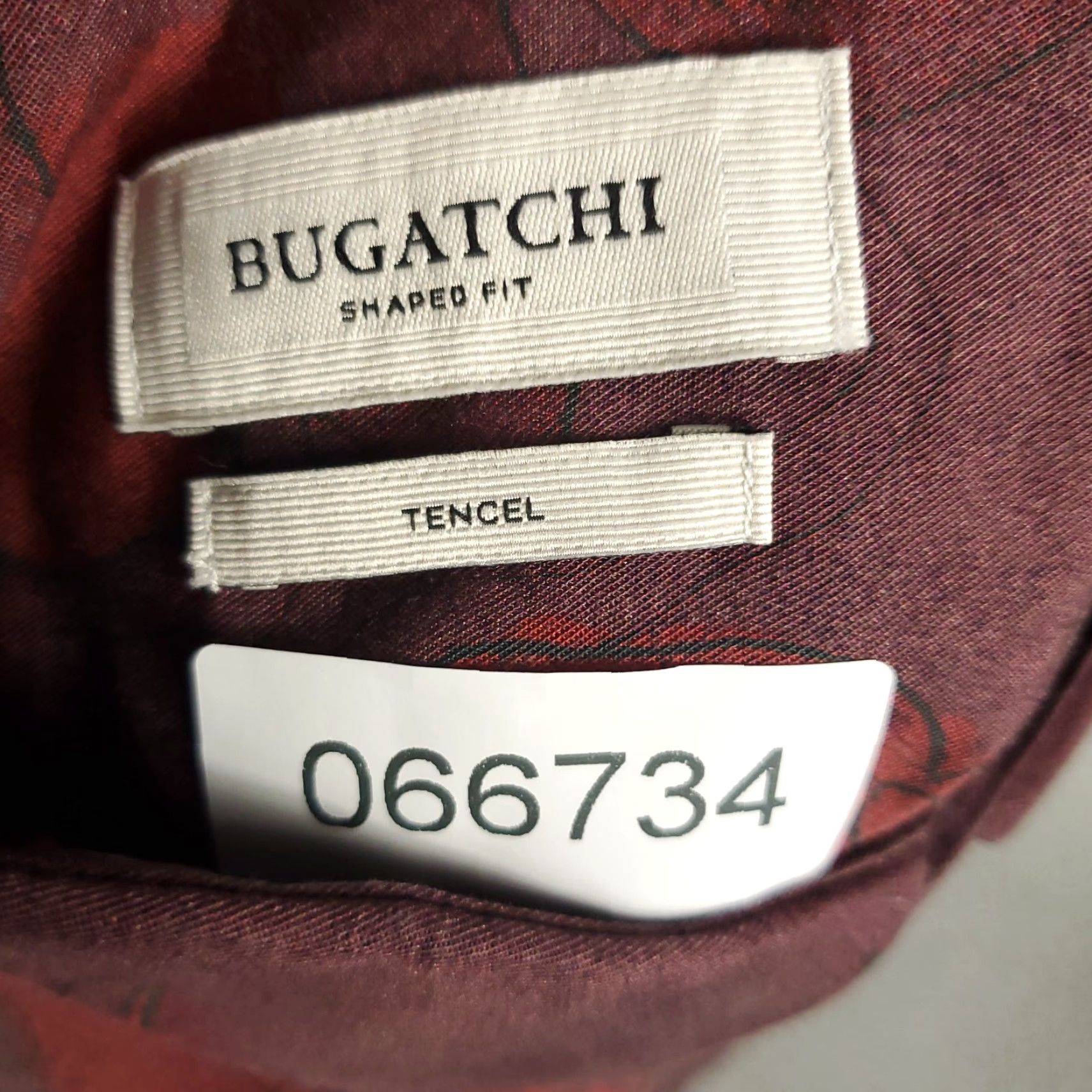 BUGATCHI VINTAGE Bugatchi Uomo Shirt Mens XL Red Floral Shaped Fit Button Up Long Sleeve Size US XL / EU 56 / 4 - 8 Thumbnail