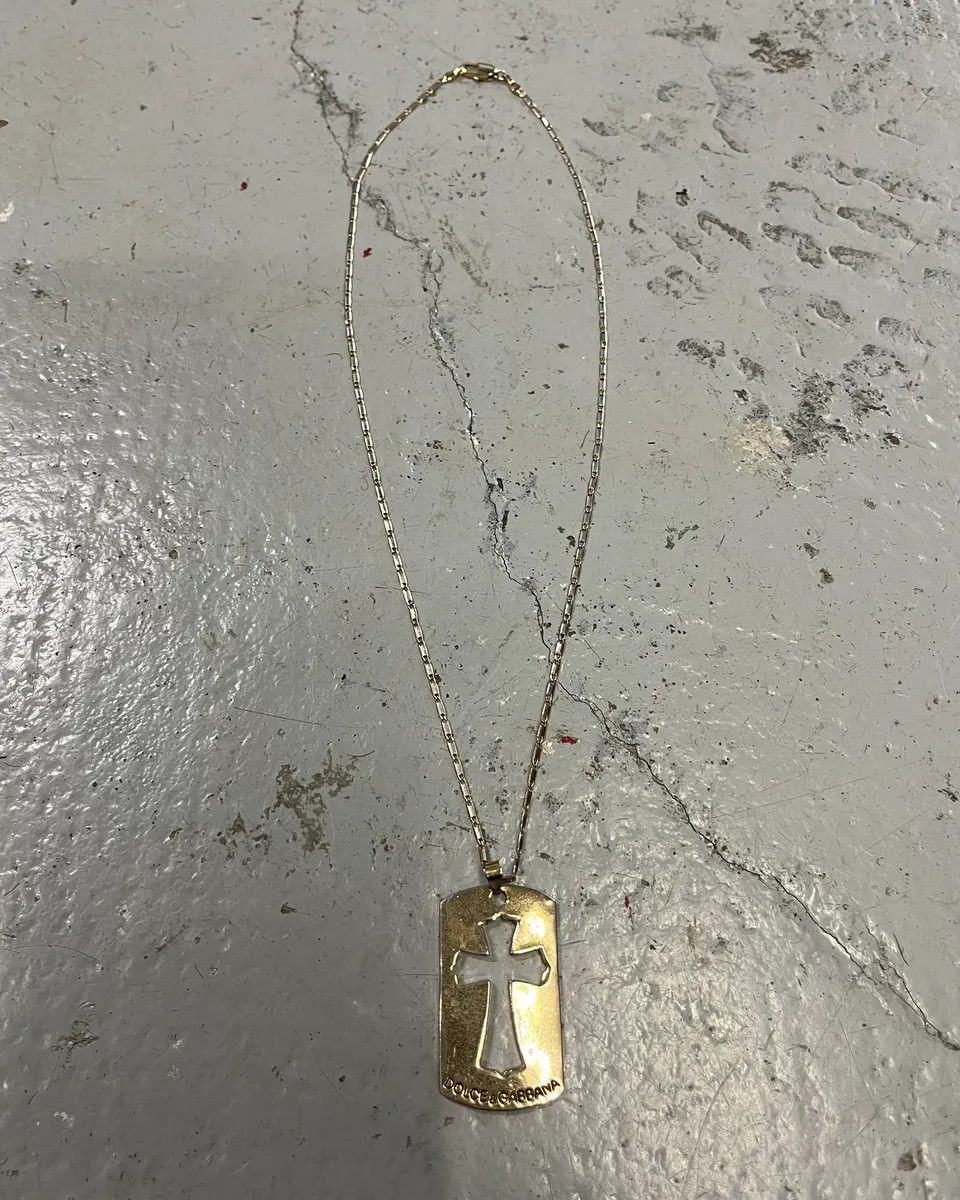 Dolce & Gabbana SS2003 Dolce & Gabbana Metal Cross Pendant Necklace Size ONE SIZE - 1 Thumbnail
