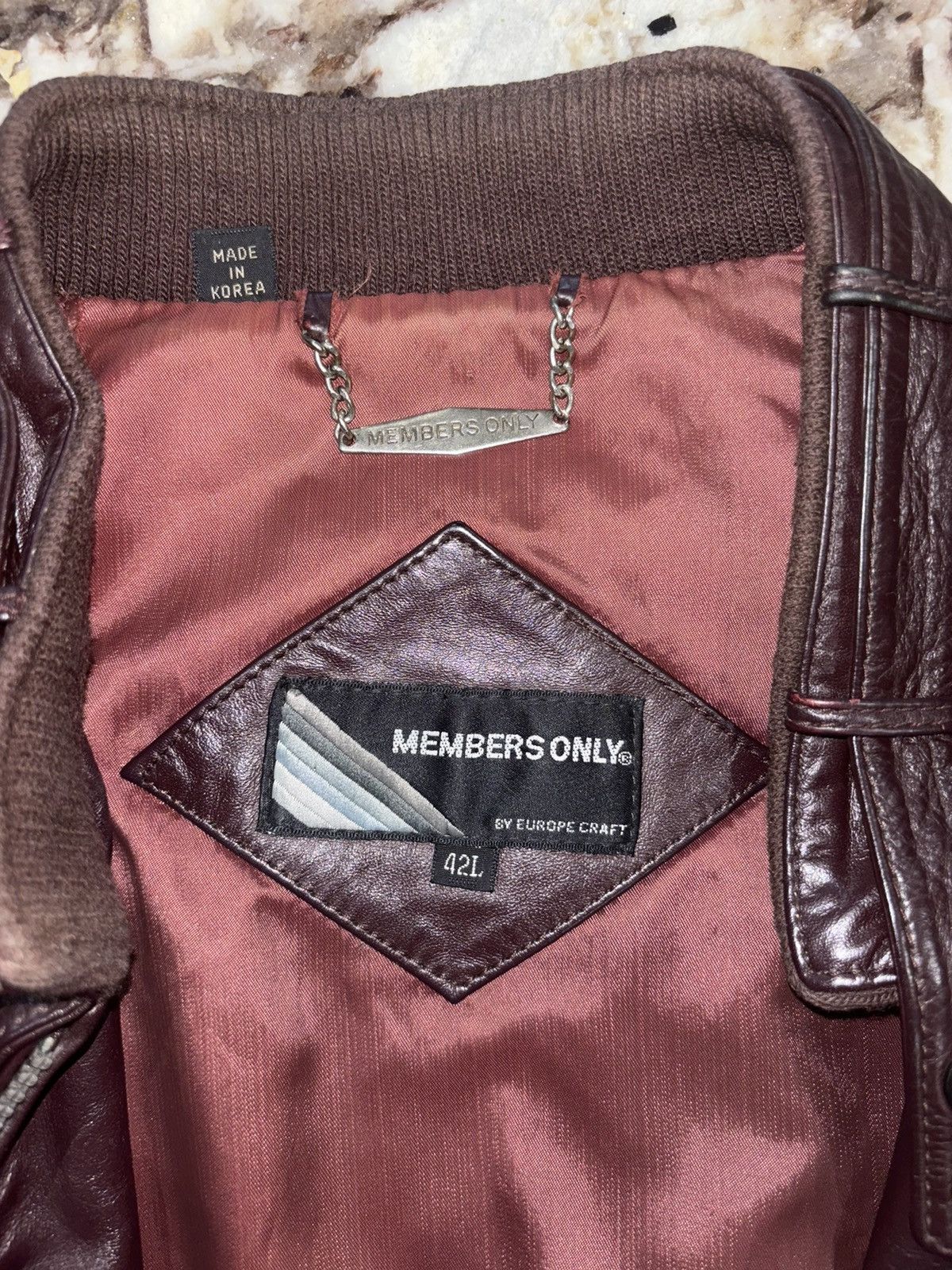 Members Only Vintage Members Only “Burgundy” Leather Jacket Size US L / EU 52-54 / 3 - 5 Thumbnail