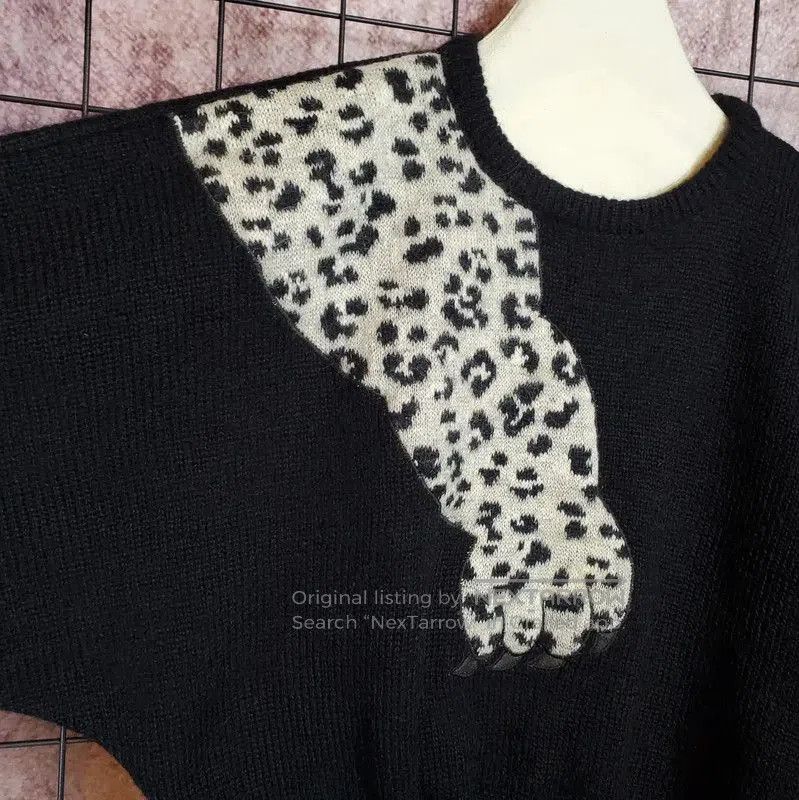 Dior Dior Black Wool Blend Cartoon Sweater for Women . Size M / US 6-8 / IT 42-44 - 4 Thumbnail