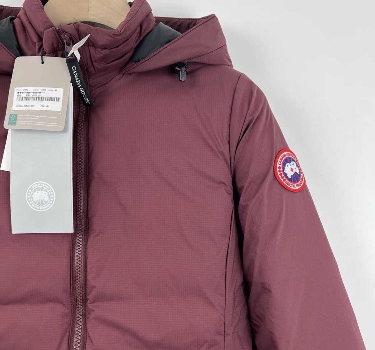 Canada Goose Canada Goose Camp Hoody Burgundy Logo Down Jacket K12 Size XS / US 0-2 / IT 36-38 - 3 Thumbnail