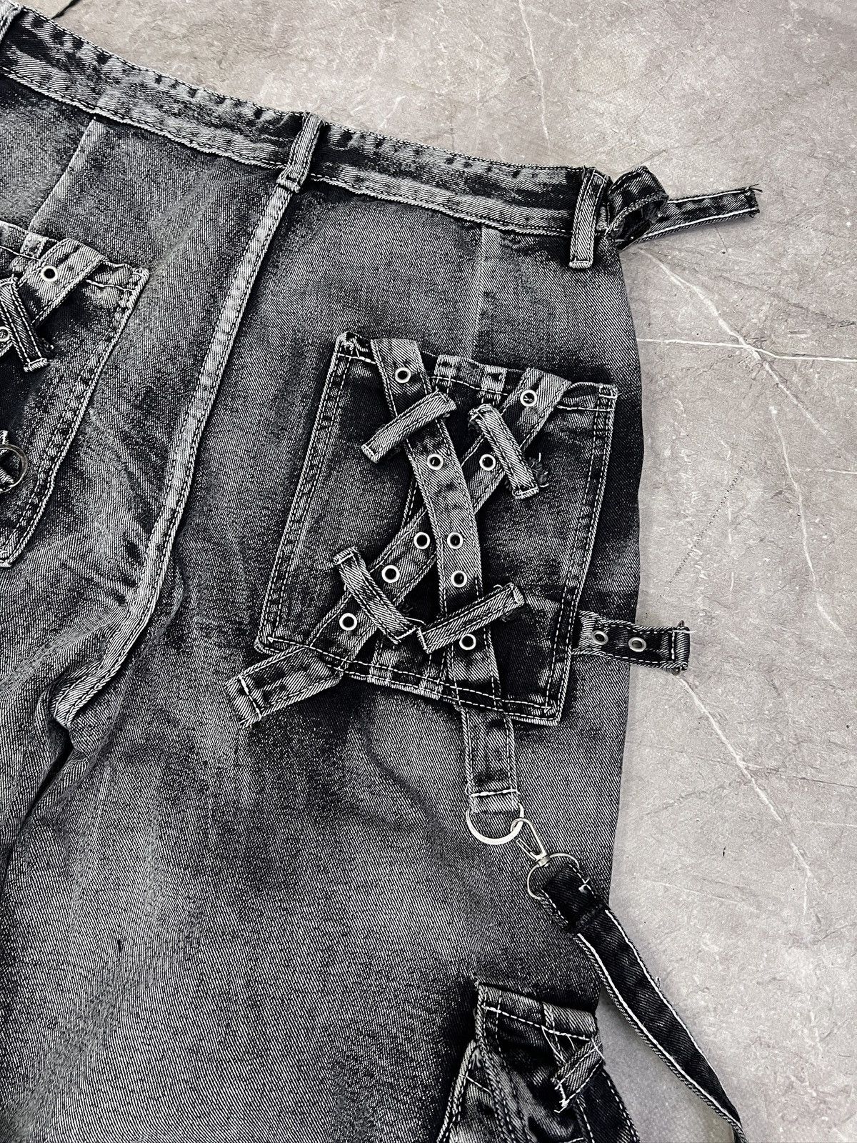 Tripp NYC Gothic bondage diesel style denim distressed jeans y2k Size US 32 / EU 48 - 16 Thumbnail
