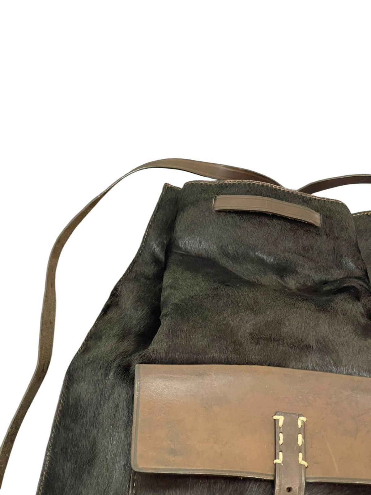 Genuine Leather Calf Hair Leather Re Creation Backpack Bag 5🟩 Size ONE SIZE - 11 Thumbnail