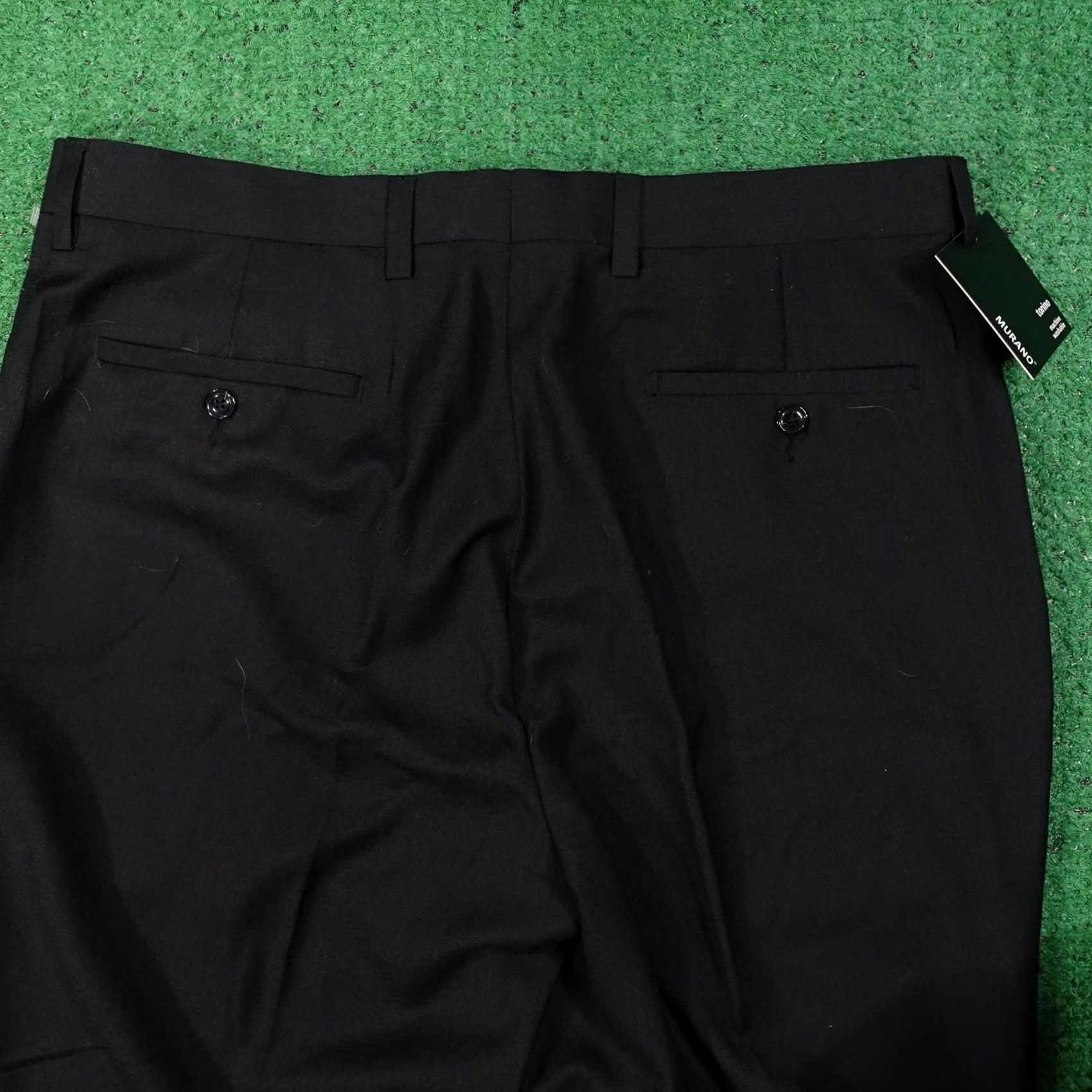 Murano Murano Pants Mens 36x29 Black Torino Dress Pants Flat Front Size US 36 / EU 52 - 7 Thumbnail