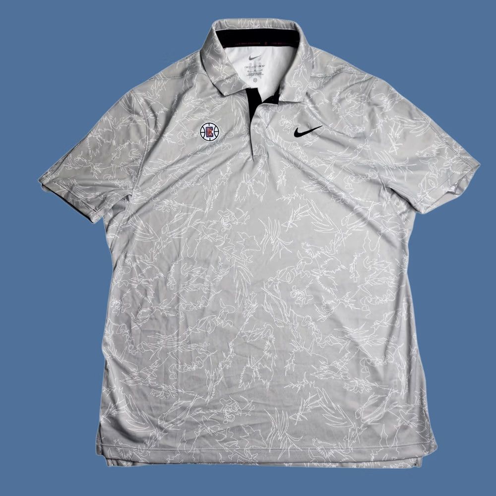 Nike Nike Tiger Woods Dri-FIT ADV Golf Polo Shirt Gray Medium Mens Polo Shirt Sports Golf Clipper Nike Tiger Woods DriFit PK Size US M / EU 48-50 / 2 - 1 Thumbnail