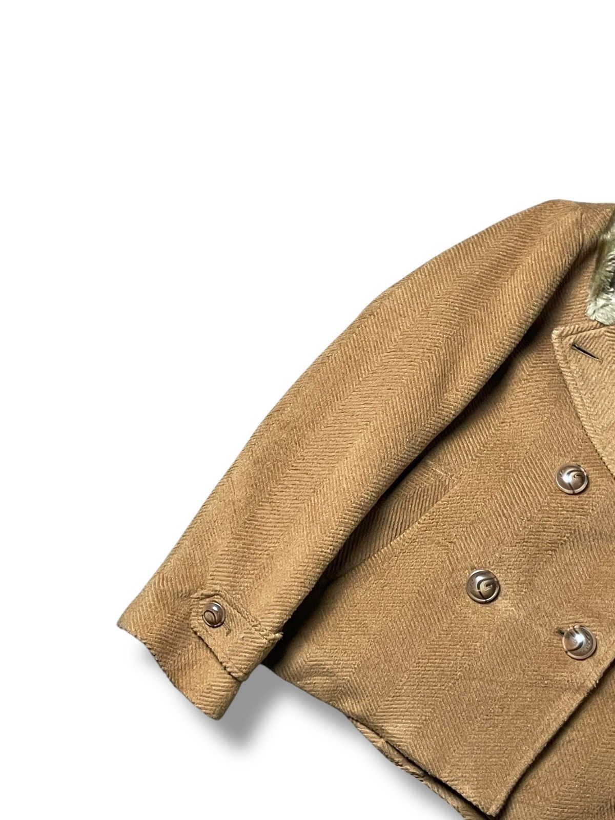 Japanese Brand × LOWRYS FARM × Vintage LOWRYS FARM Double Breasted Fluffy Hooded Coat(90) Size US L / EU 52-54 / 3 - 2 Thumbnail