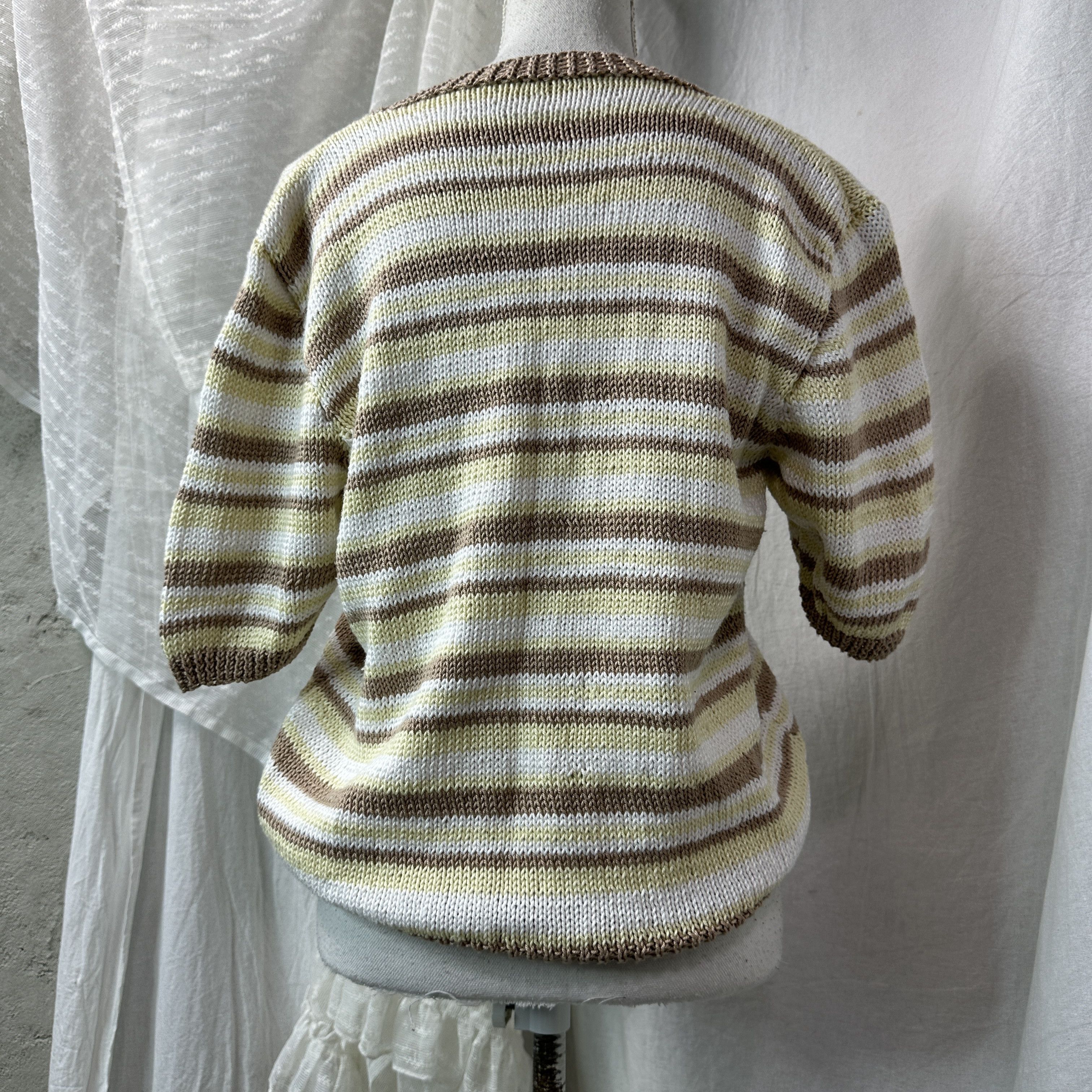 Vintage Vintage Striped Button Up Sweater Cardigan Y2K Size M / US 6-8 / IT 42-44 - 5 Thumbnail
