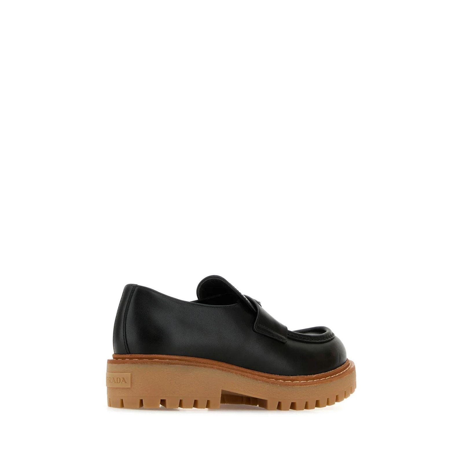 Prada PRADA Black Leather Loafers New And Authentic (Men's size:7. Size US 7.5 / EU 40-41 - 3 Thumbnail
