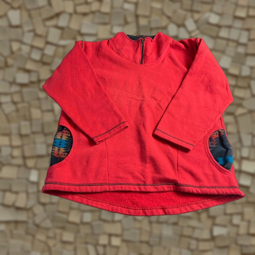 Vintage PFI Fashions, INC. Sweater Mens Large Red Aztec Pullover Vintage Size L / US 10 / IT 46 - 1 Thumbnail