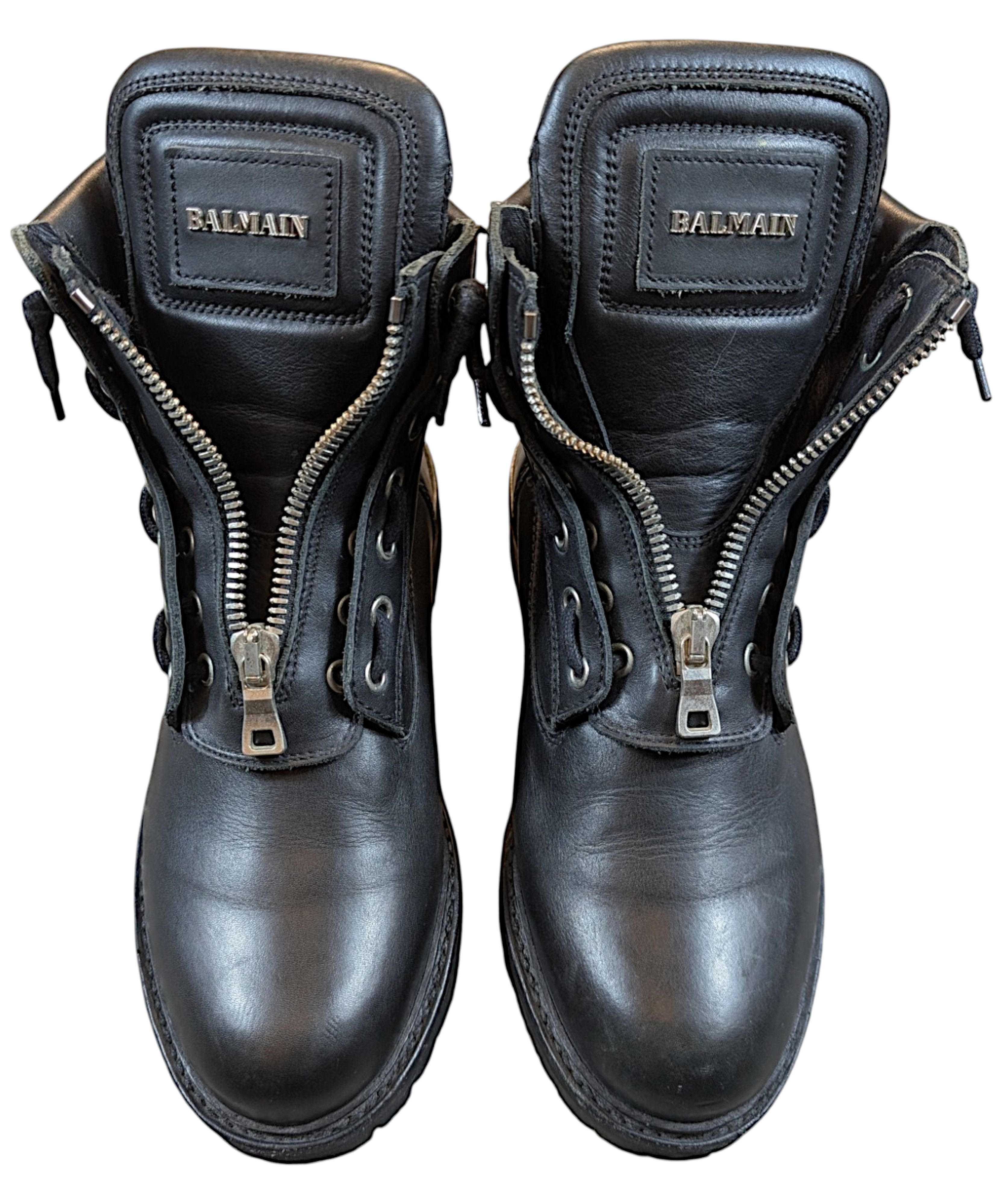 Balmain Balmain Charlie Ranger Black Leather Zip Boots Size US 8 / EU 41 - 1 Thumbnail