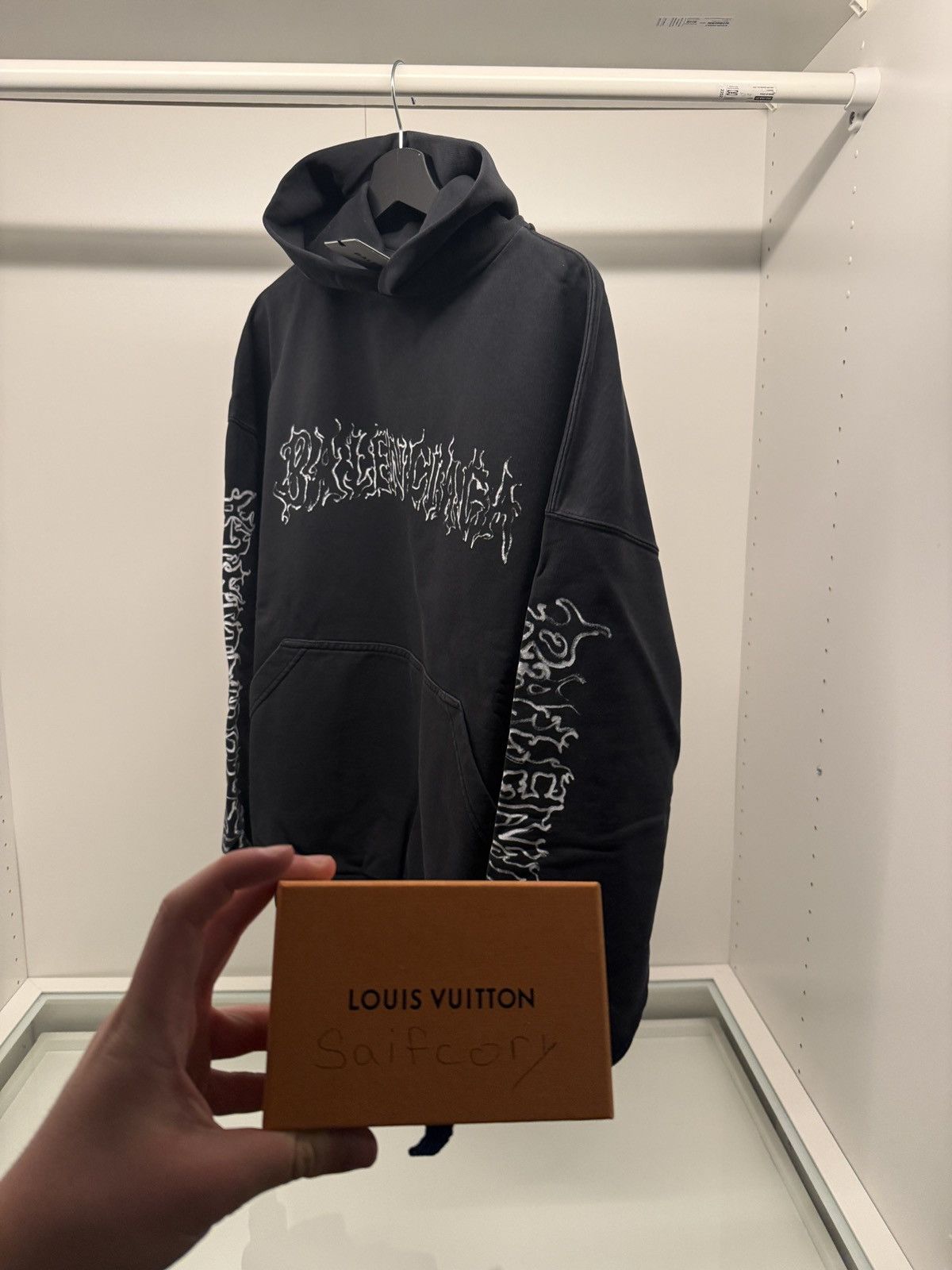 Balenciaga Balenciaga diy Metal black oversized hoodie Size US M / EU 48-50 / 2 - 13 Thumbnail