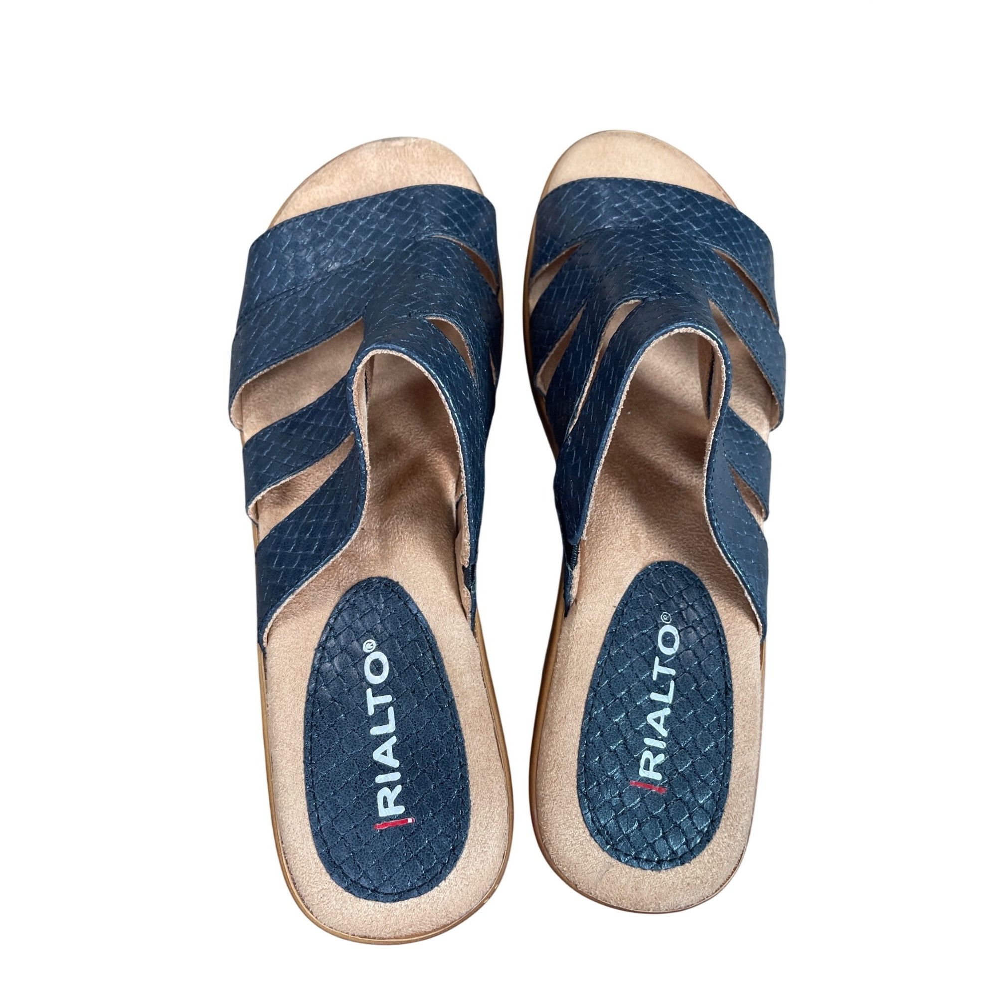 Other Rialto Womens synthetic Navy Blue Slide Wedge Sandals Sz 6M Size US 6 / IT 36 - 14 Thumbnail