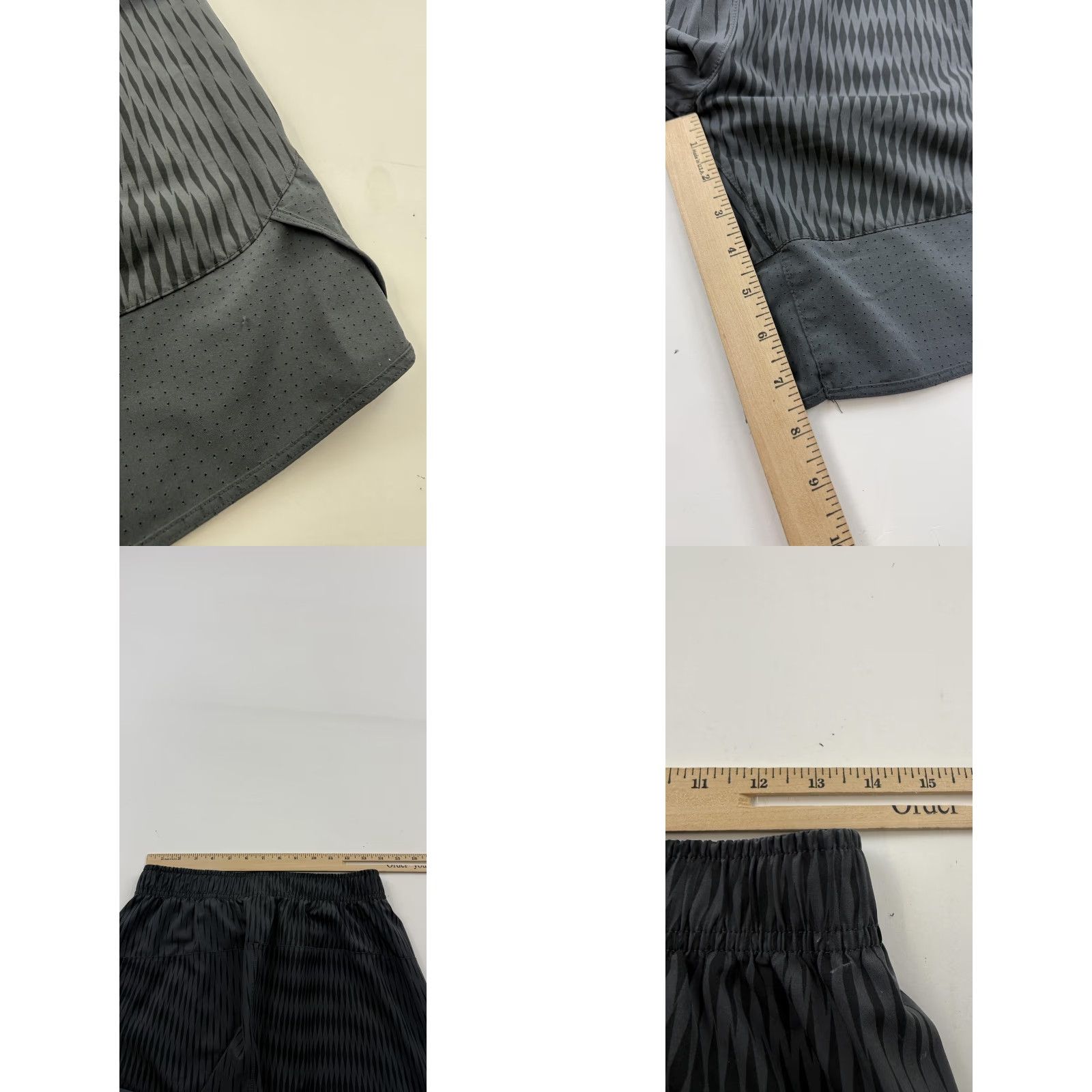 Nike VINTAGE Nike Running Shorts Mens Medium Gray Perforated Split Hem Athletic Tech Size US 31 - 8 Thumbnail