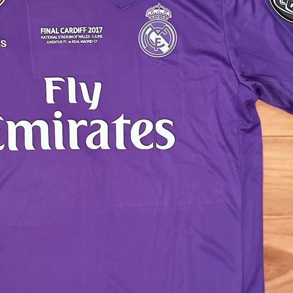 Adidas Real Madrid Retro Cardiff Final Cristiano Ronaldo #7 Away Pu Size US XXL / EU 58 / 5 - 4 Thumbnail