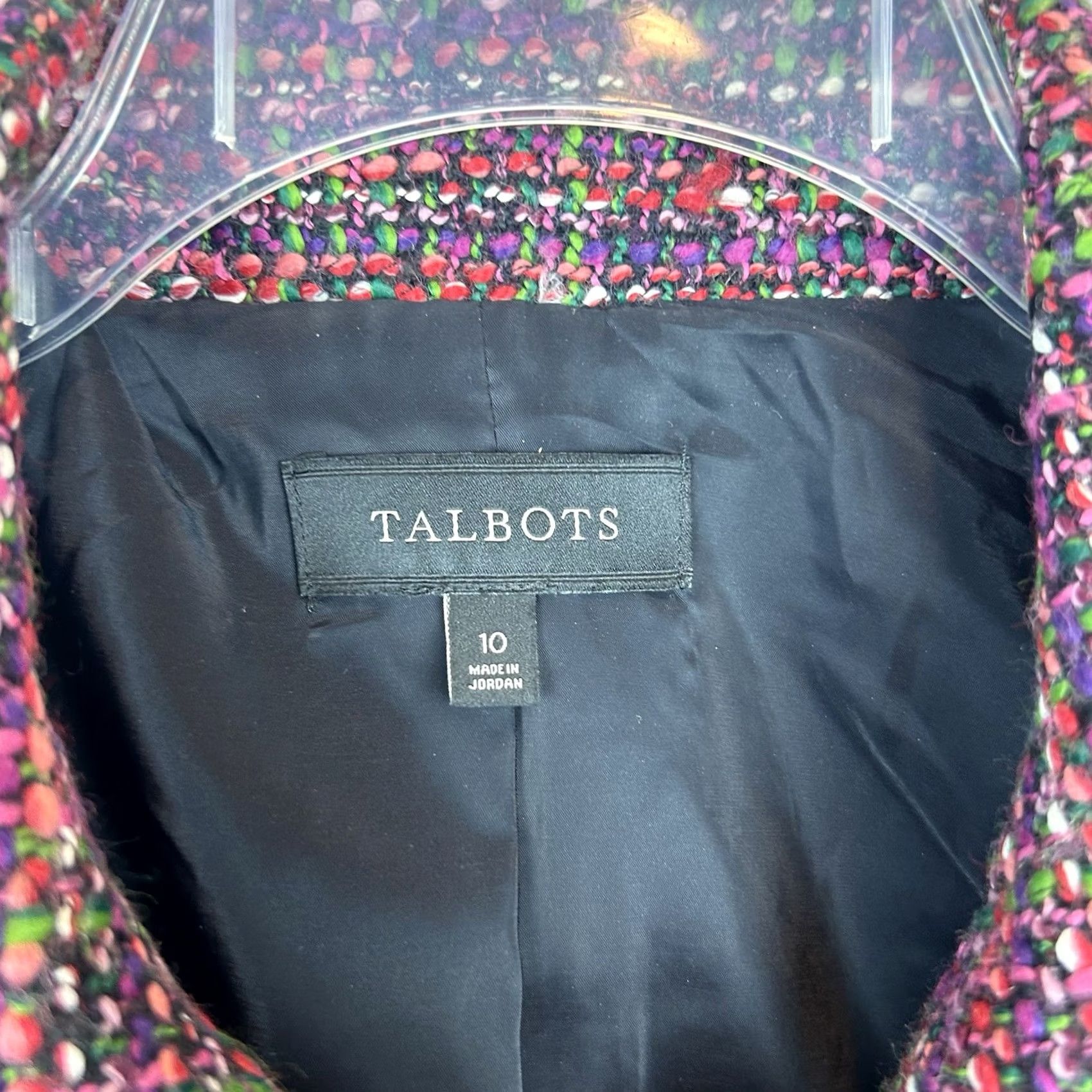 Talbots Talbots Tweed Jacket Womens Size 10 Multicolor Blazer Textured Pockets Buttons Preppy Size L / US 10 / IT 46 - 3 Thumbnail