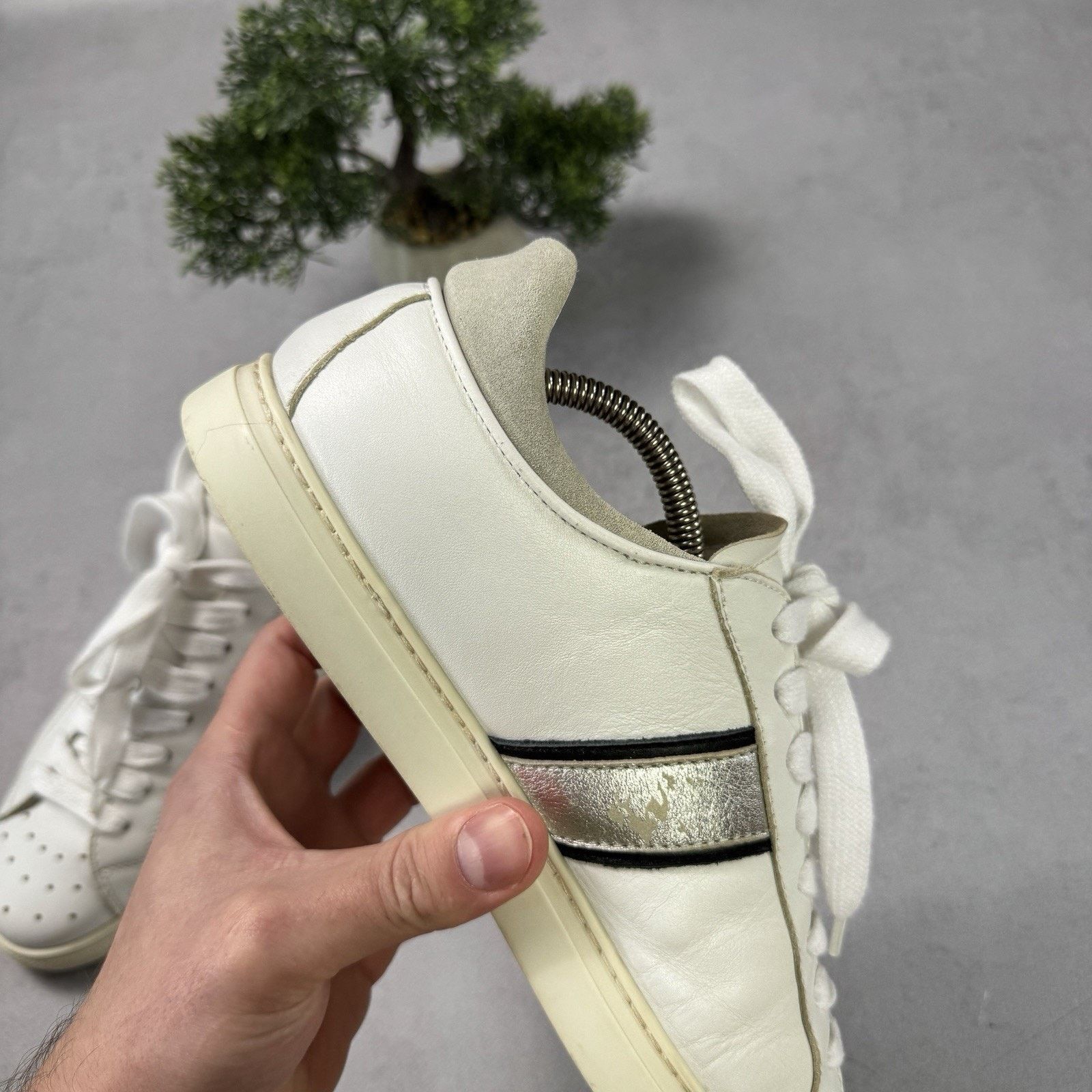 Dsquared2 Dsquared2 White Leather Low Top Sneakers Size 41 US 8 Men Size US 8 / EU 41 - 20 Thumbnail