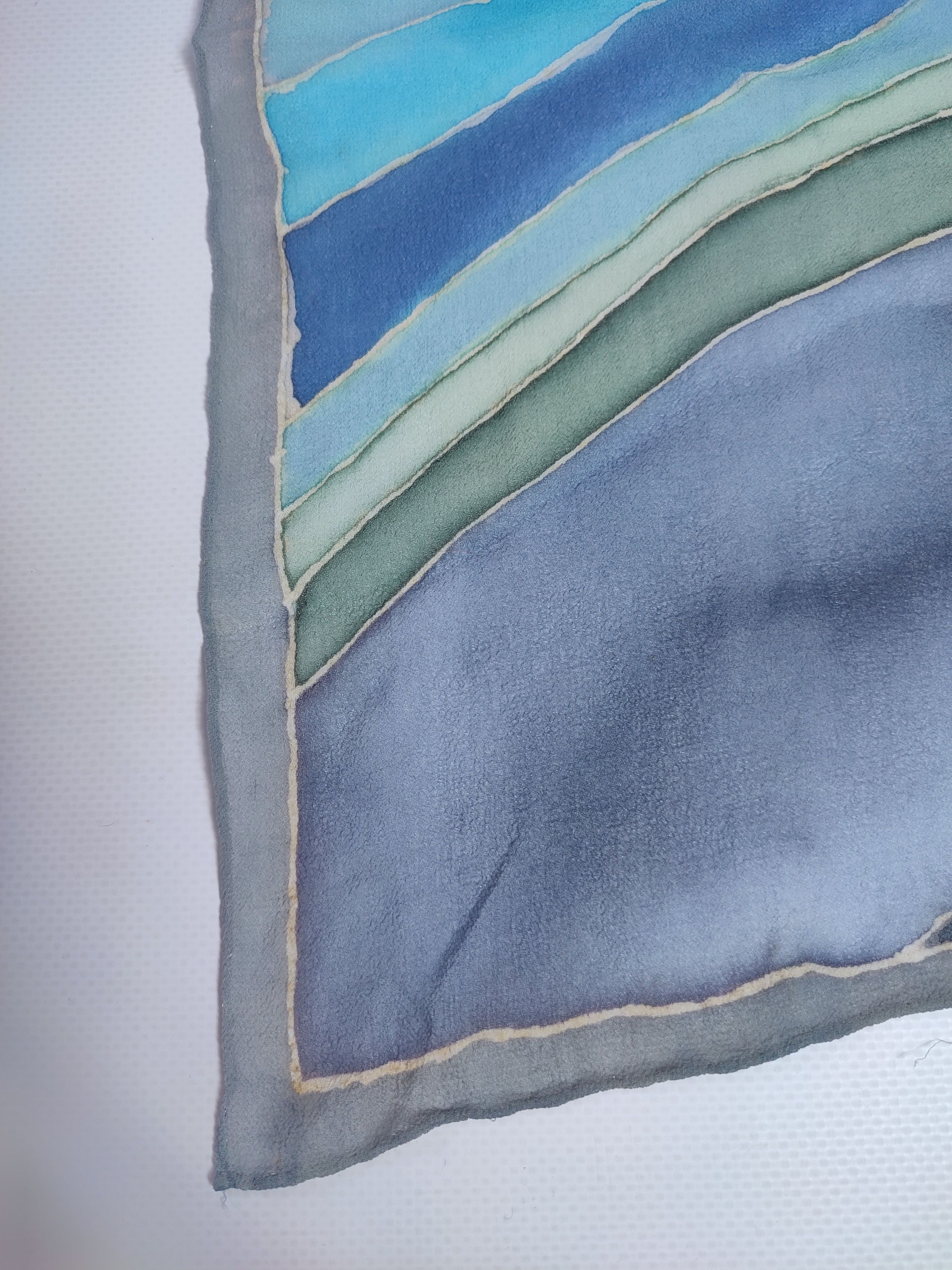 Vintage Abstract Butic Hand made Silk Scarf Olly & Suzi Size ONE SIZE - 4 Thumbnail