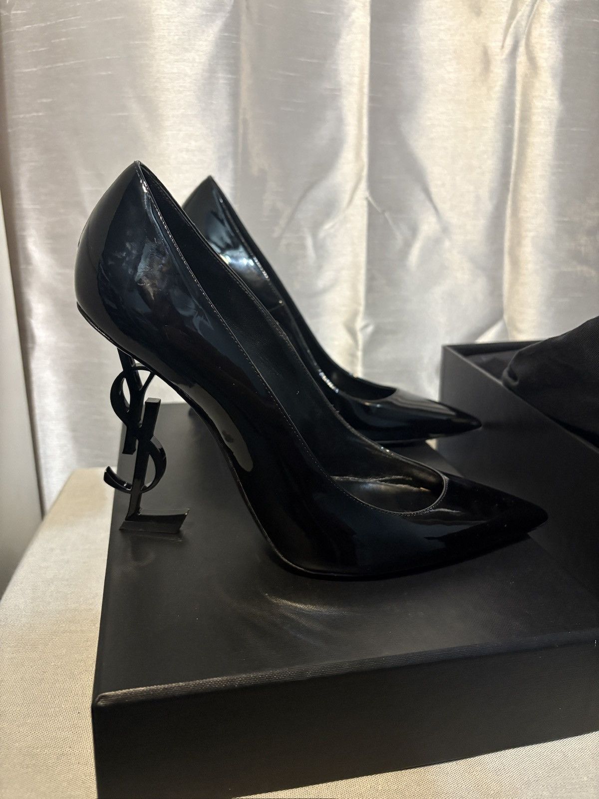 Saint Laurent Paris × Yves Saint Laurent Saint Laurent 110mm Opyum Pumps Size US 9.5 / IT 39.5 - 1 Thumbnail