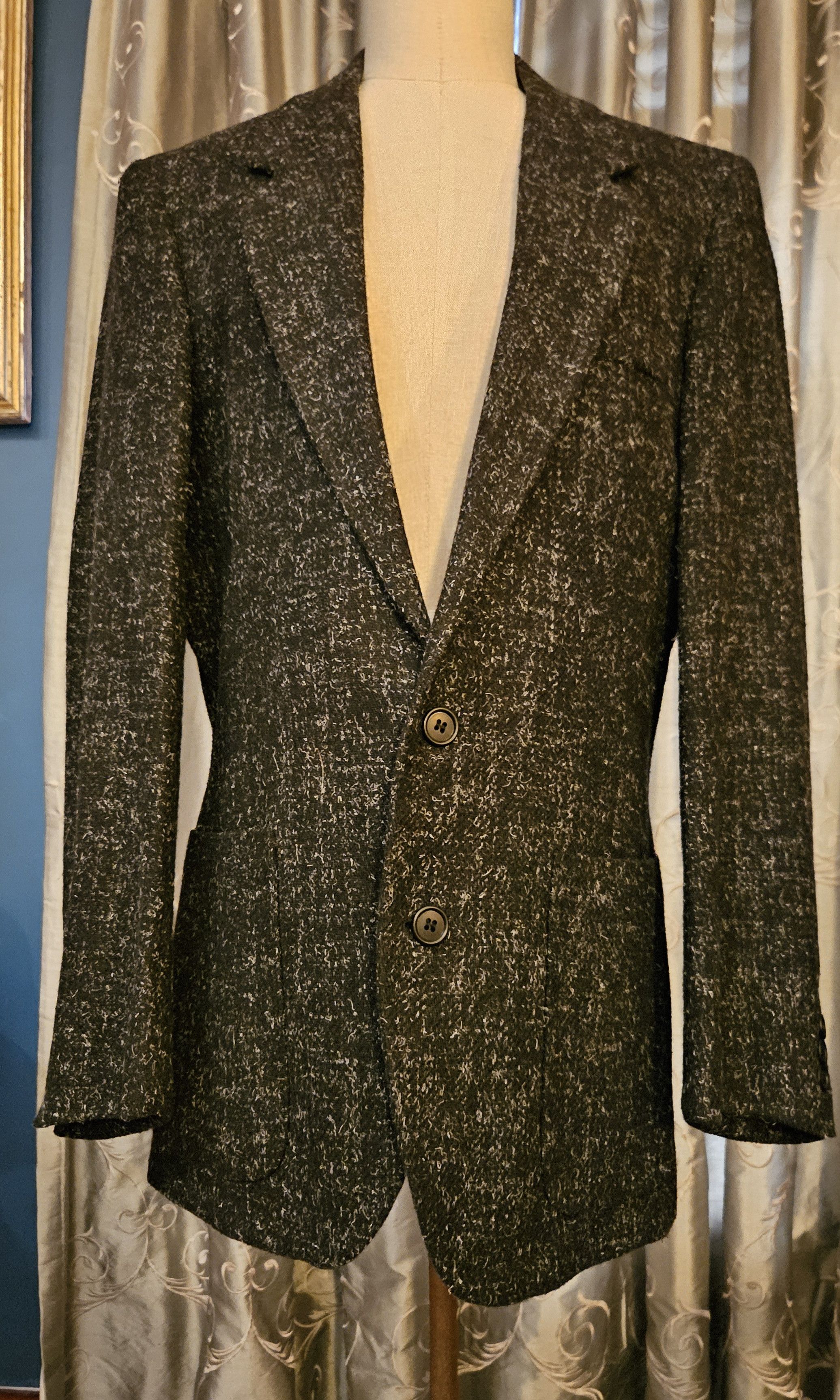 Black with Gray Flecks- Blazer Sz. 40 R Von Furstenberg