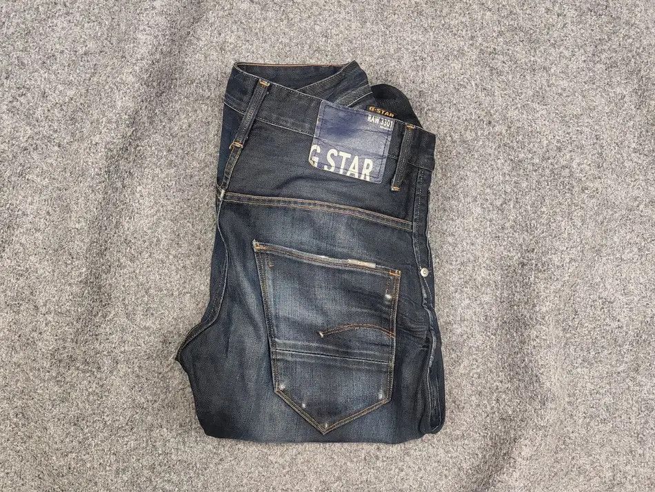 G-Star G Star Raw arc loose tapered Faded denim twisted seam jeans Size US 31 - 1 Thumbnail