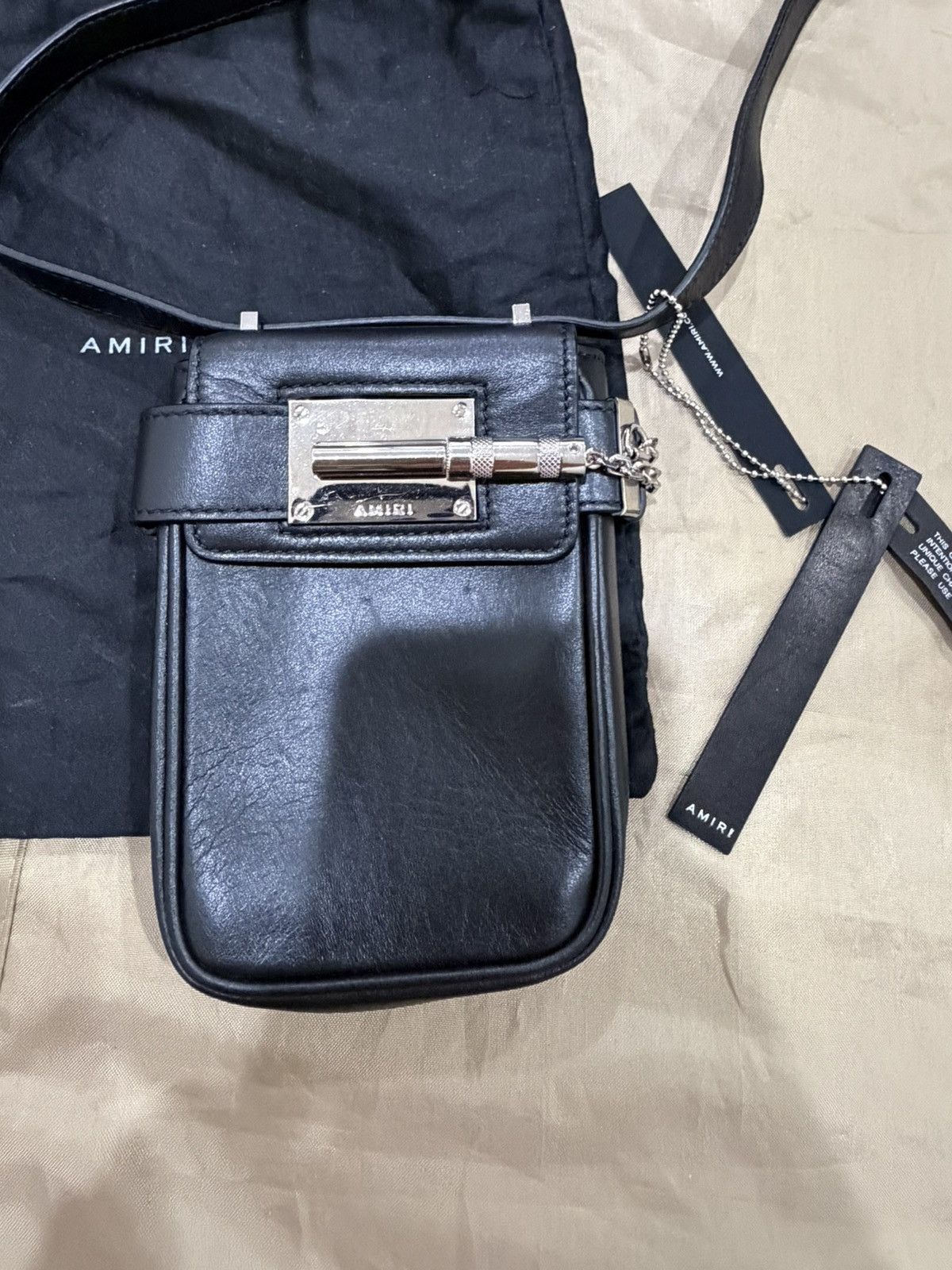 Amiri AMIRI Mini Amp Leather Crossbody Bag Size ONE SIZE - 2 Thumbnail