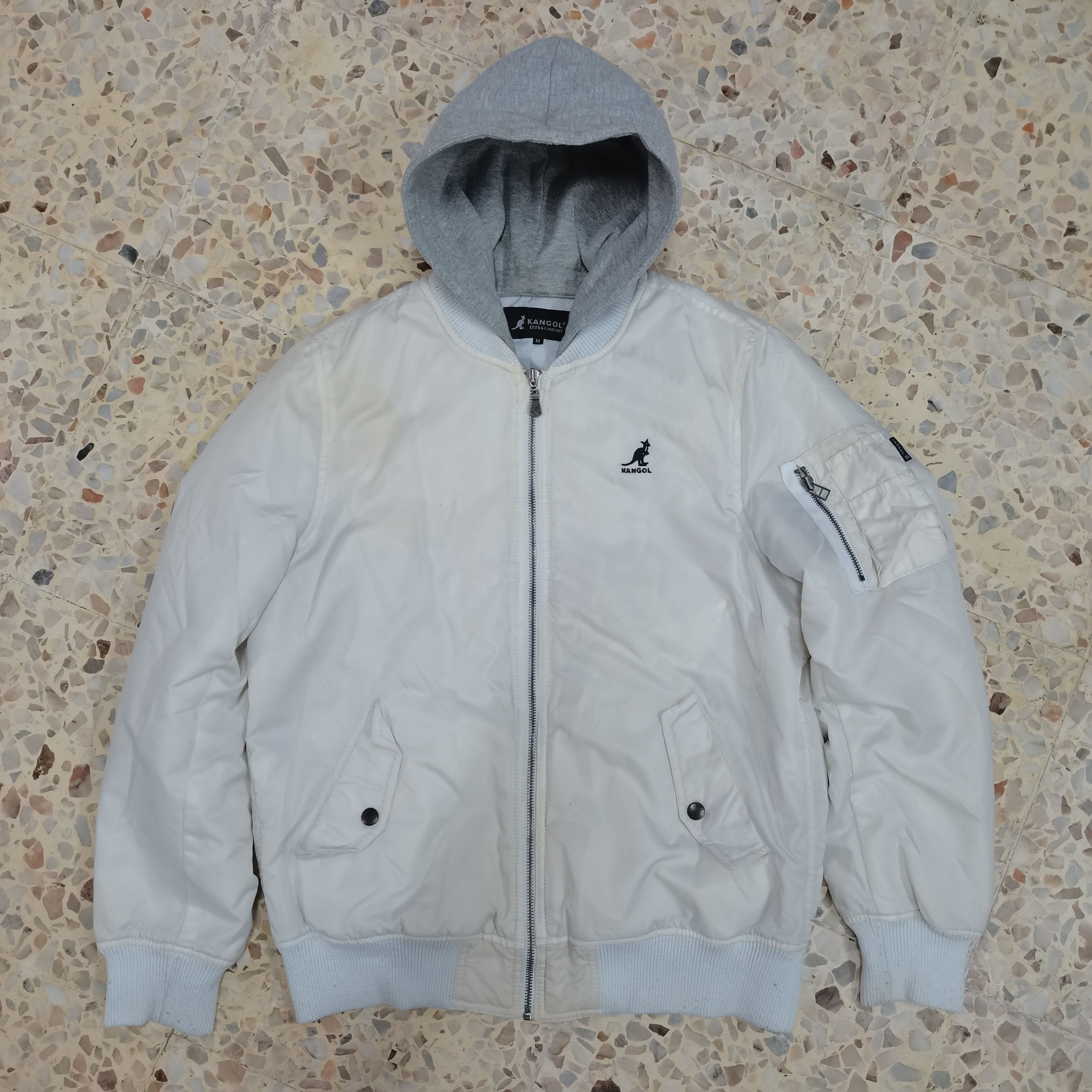 Japanese Brand × Kangol KANGOL Removable Hoodie Bomber Jacket Size US M / EU 48-50 / 2 - 1 Thumbnail