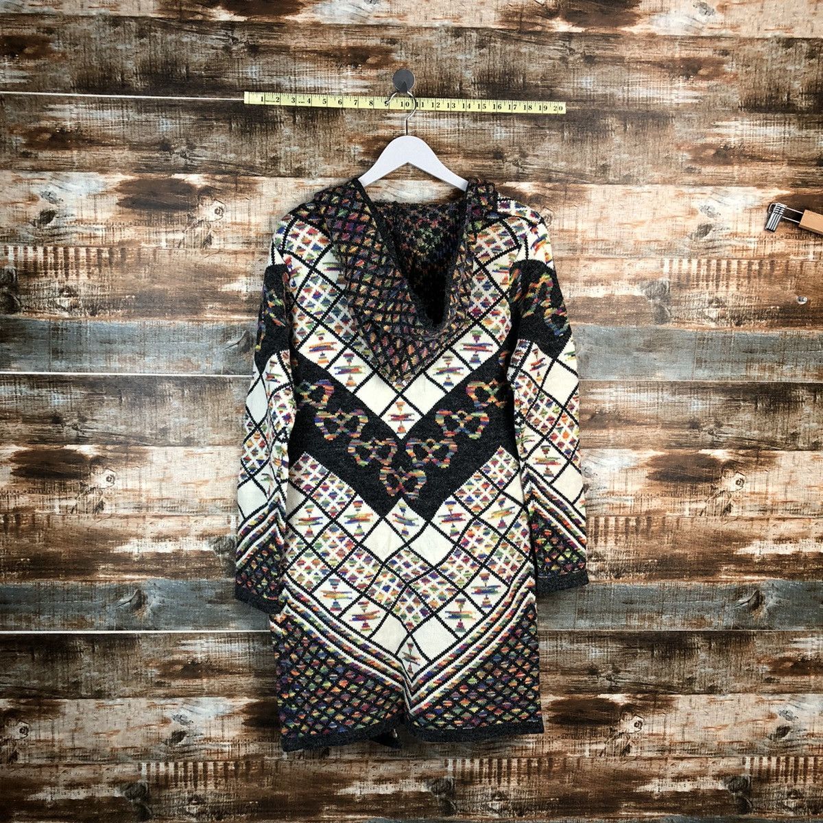 Japanese Brand Fashion Messange Grey Hoodie Knitwear long cardigan#A1727 Size US M / EU 48-50 / 2 - 12 Thumbnail