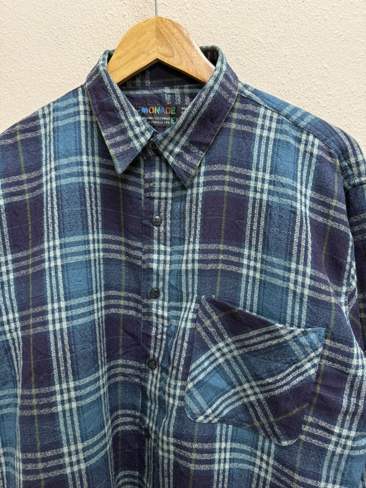 Esprit × Japanese Brand × Vintage Vintage Monade Esprit Chekered Flannel Button Up Shirt Size US L / EU 52-54 / 3 - 15 Thumbnail
