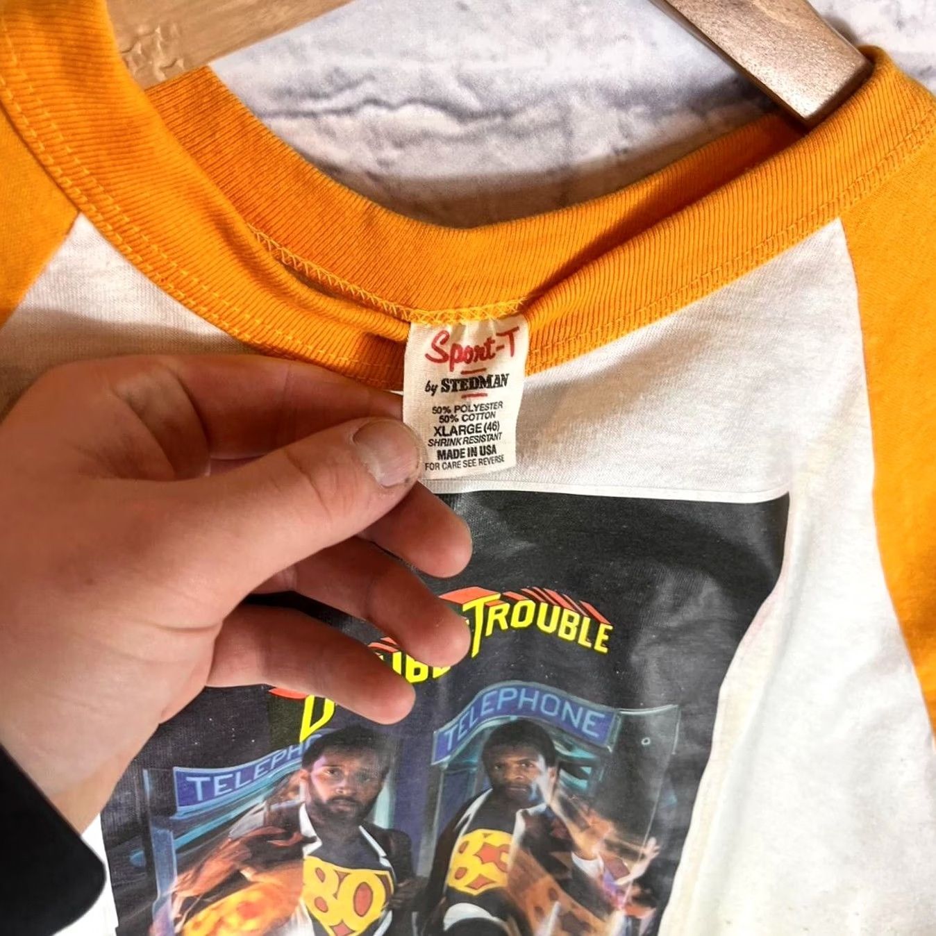 Vintage VINTAGE 80s NFL Tee Mens XL White John Jefferson James Lofton Graphic Tee Flaws Unwashed Preserve 1980s Sportswear American Vintage Size US XL / EU 56 / 4 - 6 Thumbnail