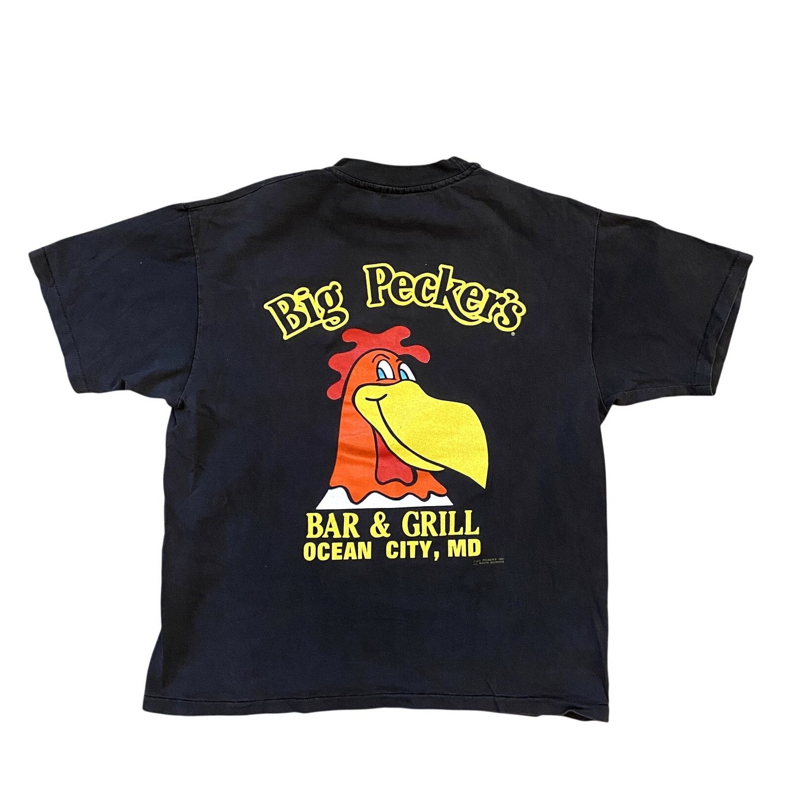 Hanes × Vintage Vintage Big Pecker's Bar Ocean City MD 1987 T Shirt Size US L / EU 52-54 / 3 - 1 Thumbnail