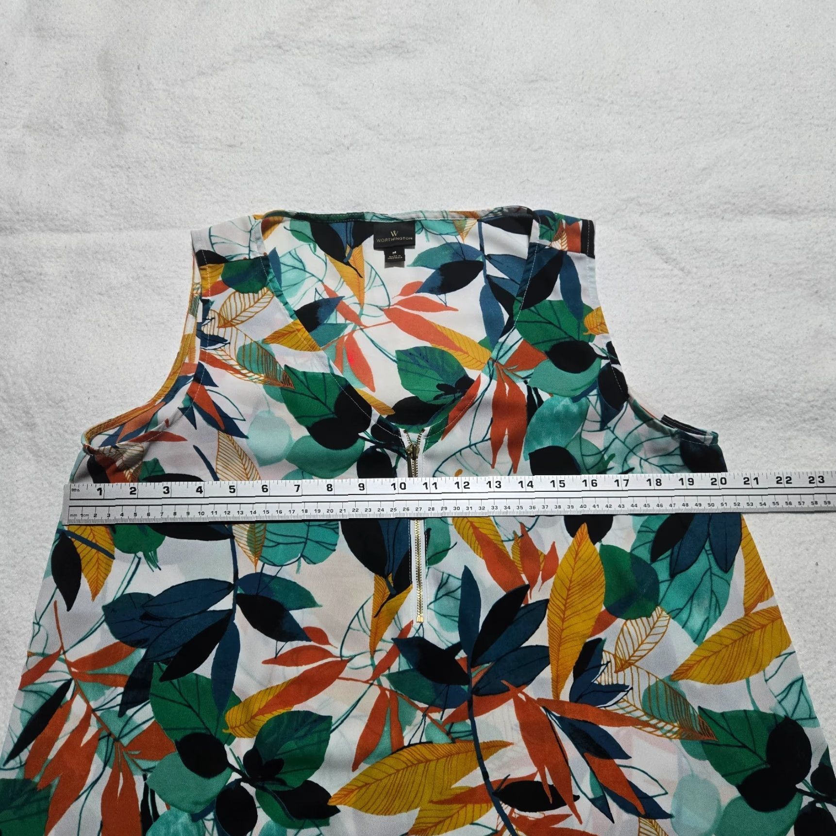 Worthington Worthington Shirt Adult M Multicolor Floral Sleeveless Tank Top Women Regular Fit Size M / US 6-8 / IT 42-44 - 5 Thumbnail