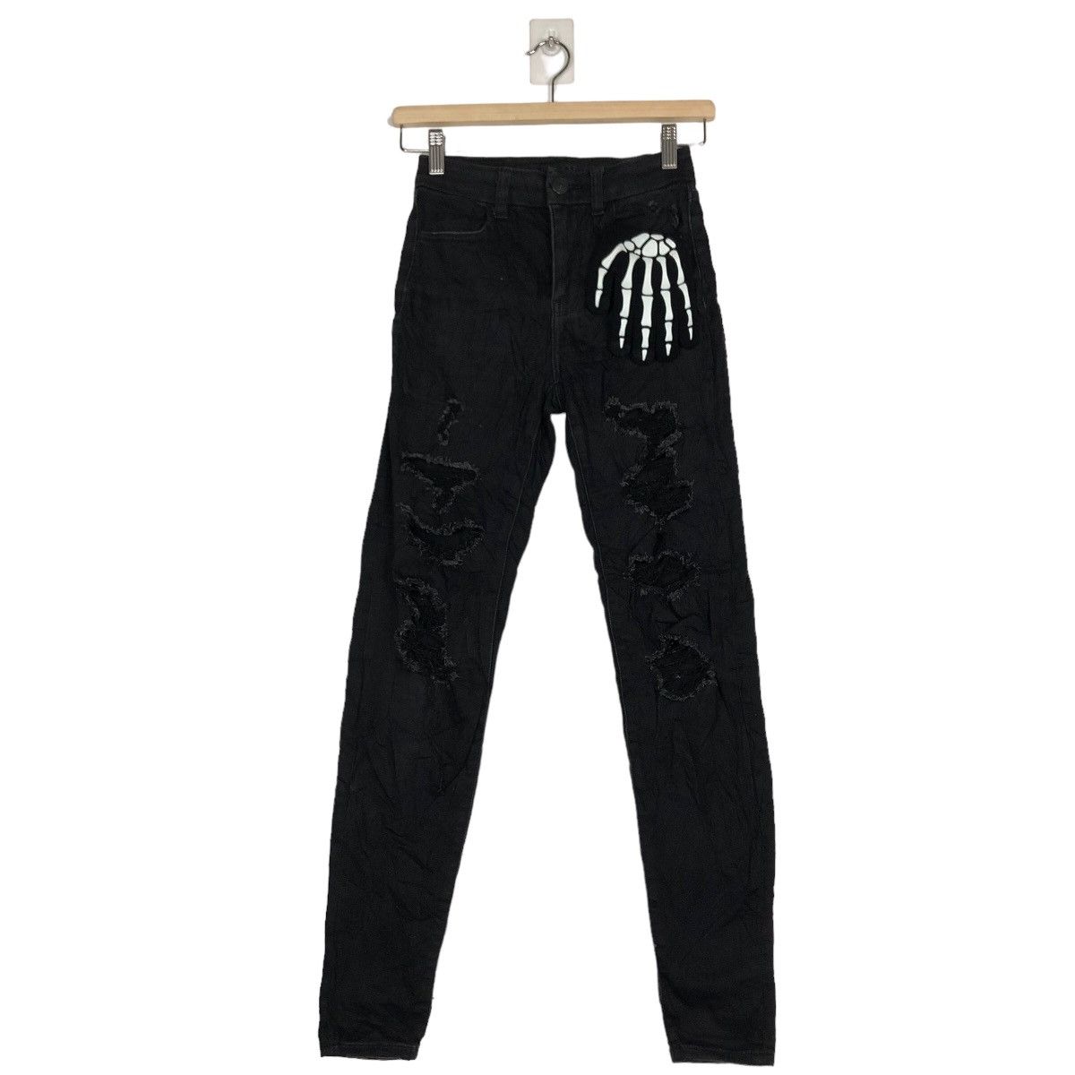 Japanese Brand 🔥RAFF SIMONS INSPIRE STYLE DESIGN DISTRESSED DENIM AMERICAN Size US 26 / EU 42 - 2 Thumbnail