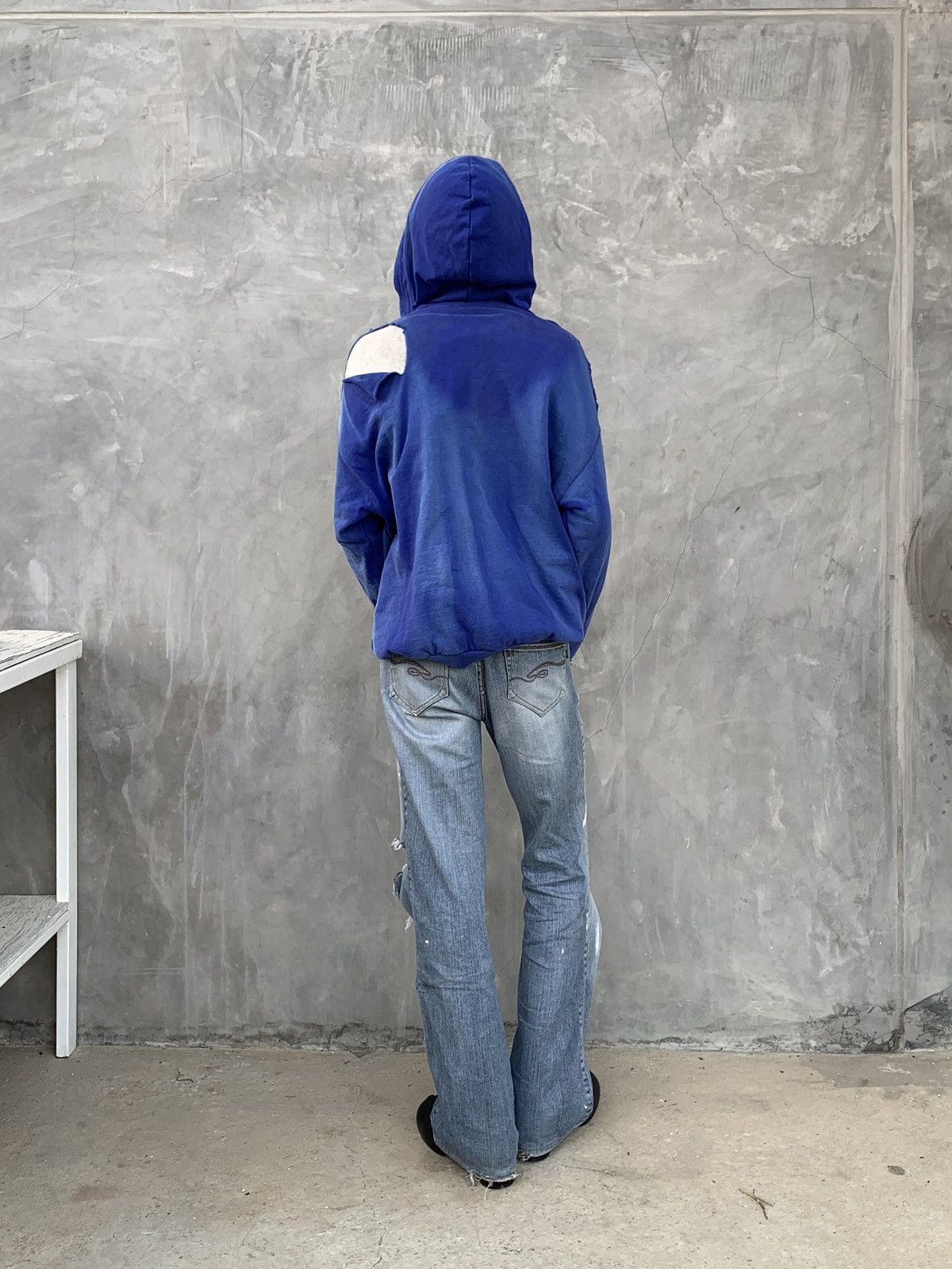 Vintage Thrashed Vintage Thermal Lined Hoodie Distressed ERD Size US M / EU 48-50 / 2 - 15 Thumbnail