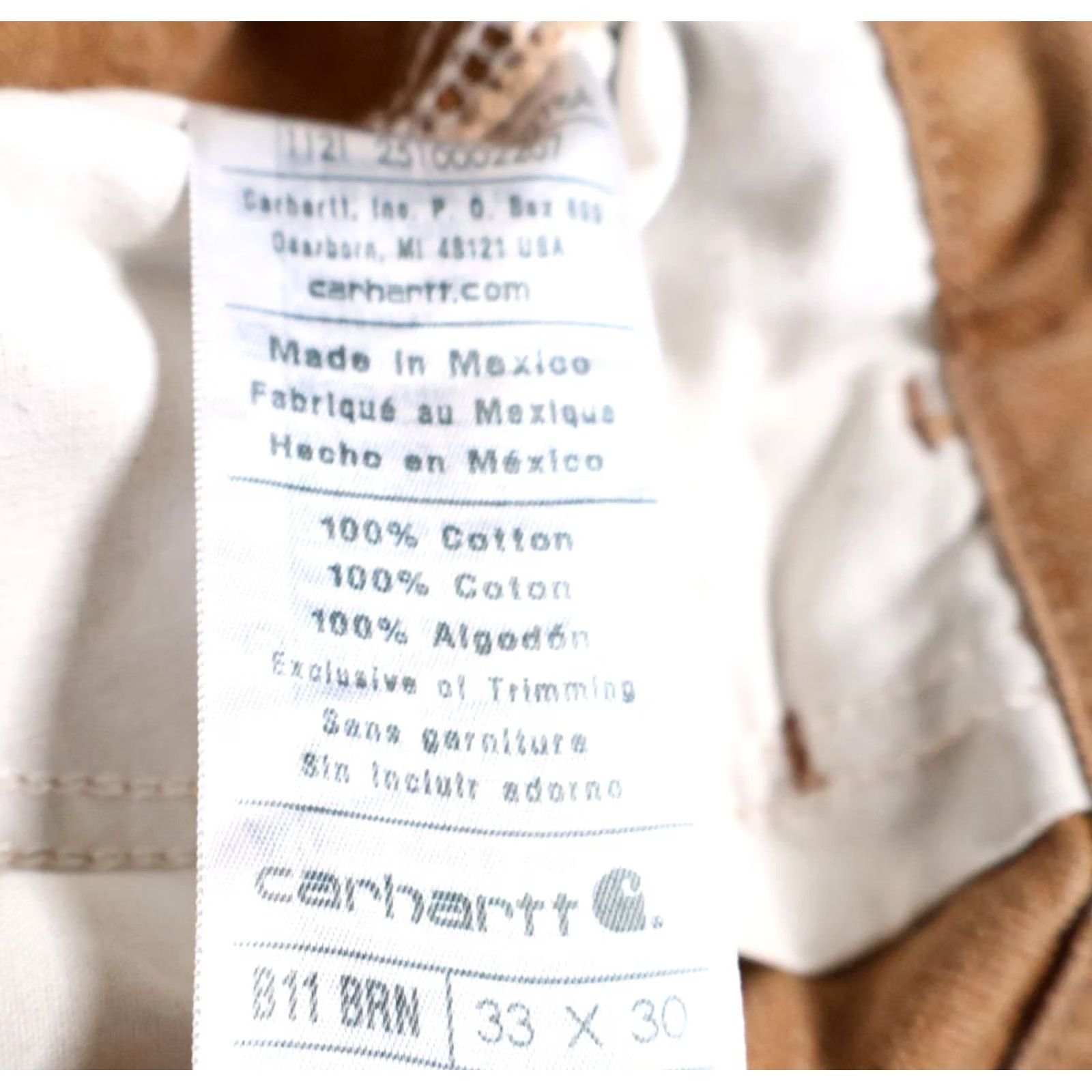 Carhartt Carhartt Pants Carhartt Canvas Carpenter Mens 31 x 28 Brown Distressed Workwear Casual Brown Mens 31x28 Size US 31 - 3 Thumbnail