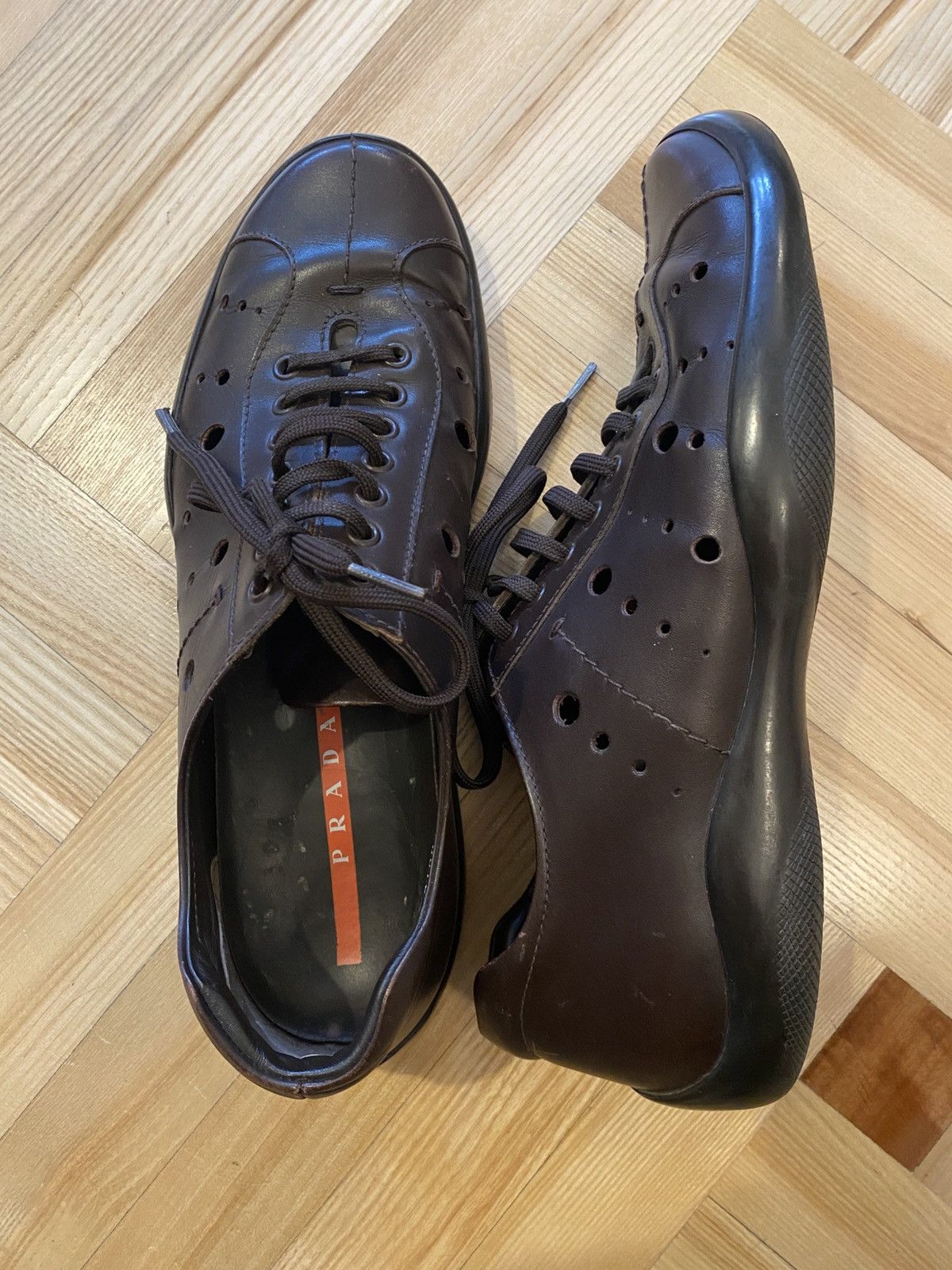 Prada Prada Sport Leather Sneakers Size US 8.5 / EU 41-42 - 6 Thumbnail